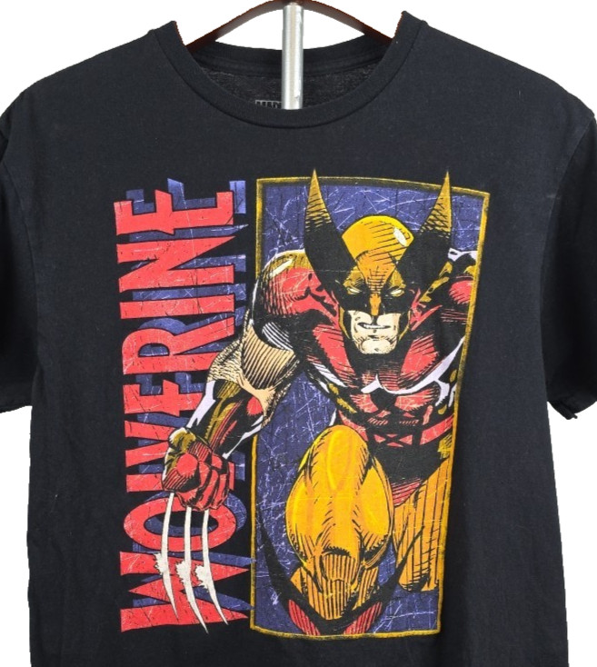Wolverine Mens Black S/S T-Shirt Medium Comic Book Movies Marvel Universe X-Men