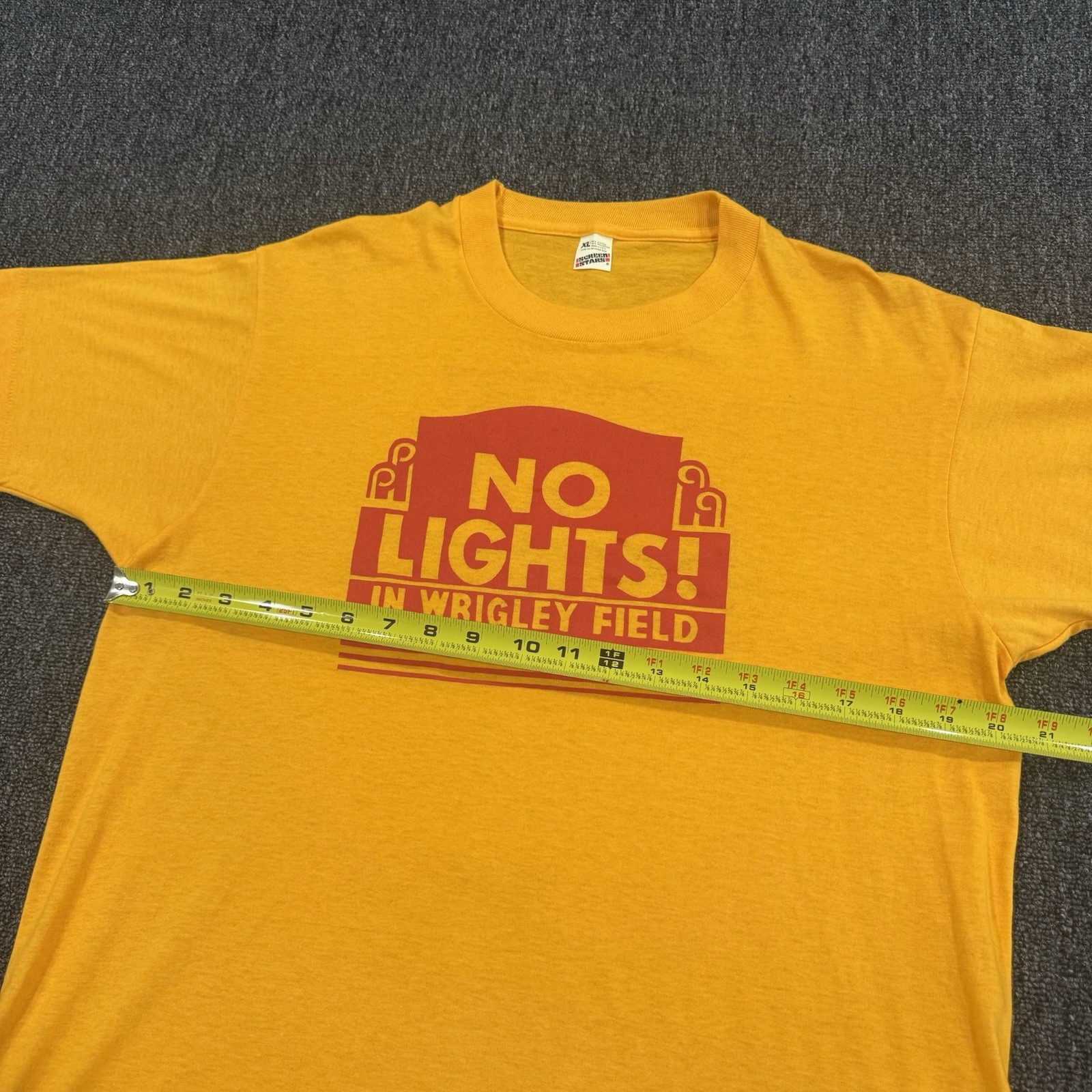 Vintage 80s Chicago Cubs No Lights Wrigley Field Protest T Shirt Screen Stars XL