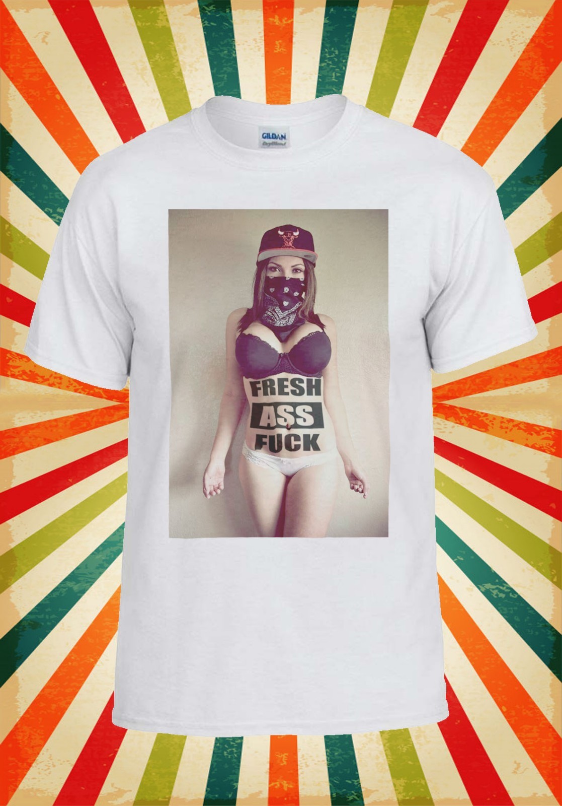 Sexy Bandana Gangster Girl Tattoo Men Women Vest Tank Top Unisex T Shirt 1301