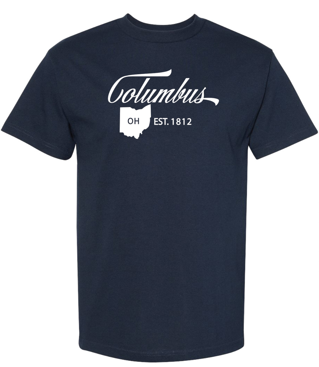 Columbus Ohio State T-Shirt Short Sleeve Graphic Tees Unisex Apparel Design