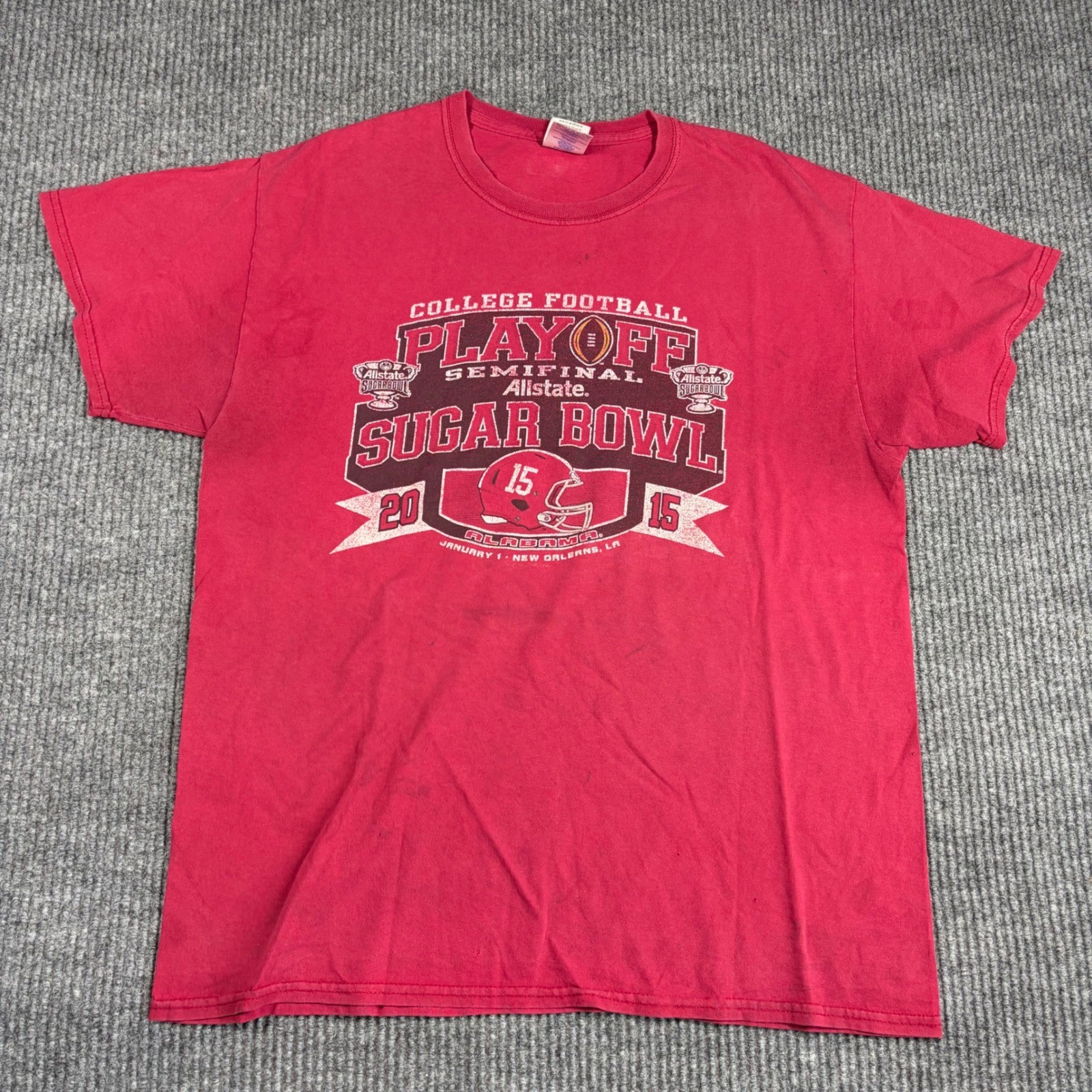 Gildan Shirt Mens L Alabama Crimson Tide Sugar Bowl College Football Playoff