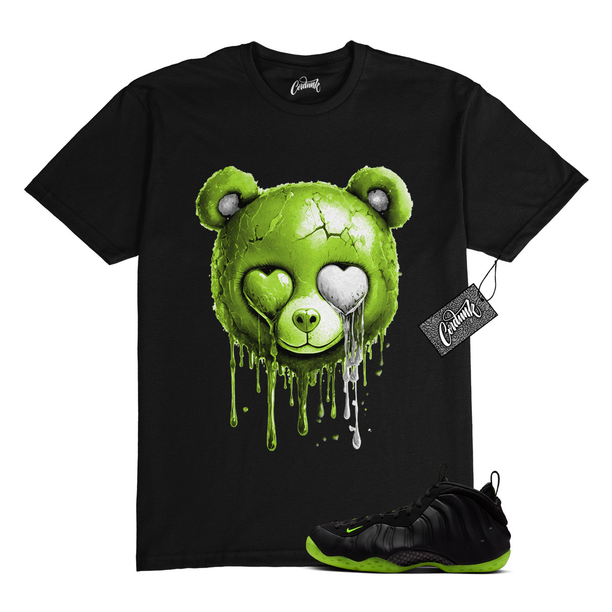 Foamposite Volt Black Air One T Shirt Match SLB