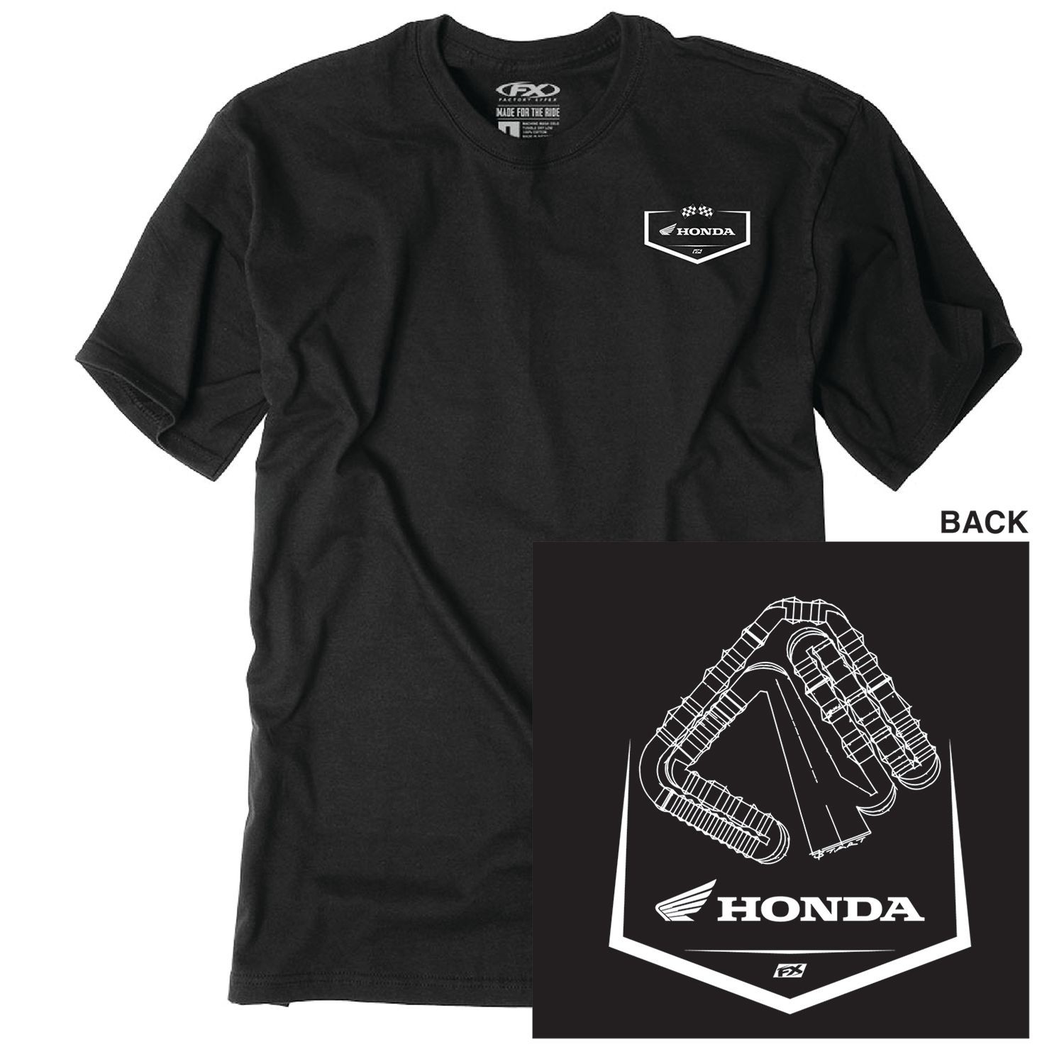 Factory Effex Honda Track T-Shirts Motorcycle Street Bike Dirt Bike
