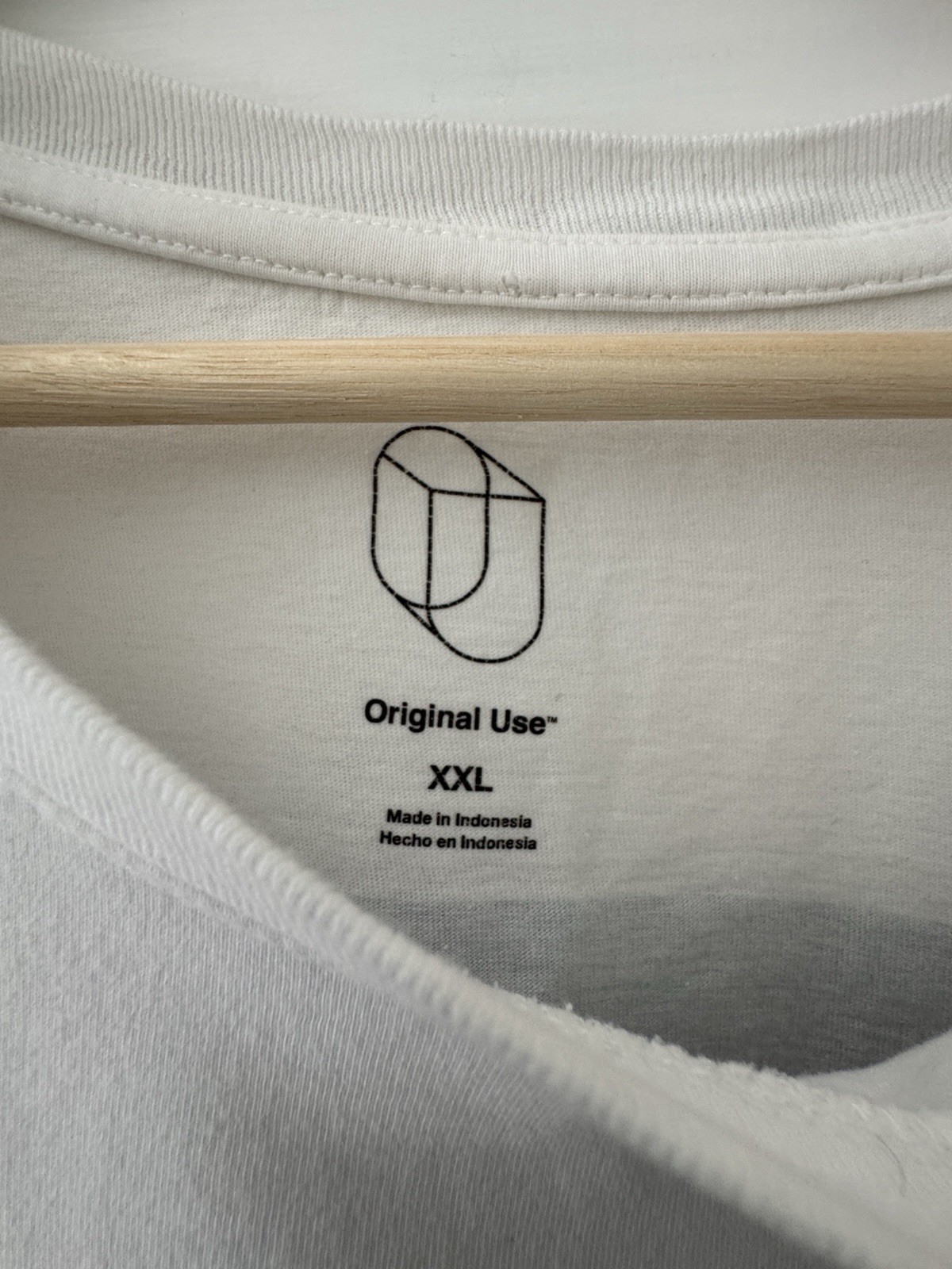 Original Use White Graphic Drop Shoulder Heavyweight Boxy Fit T-Shirt Men’s XXL