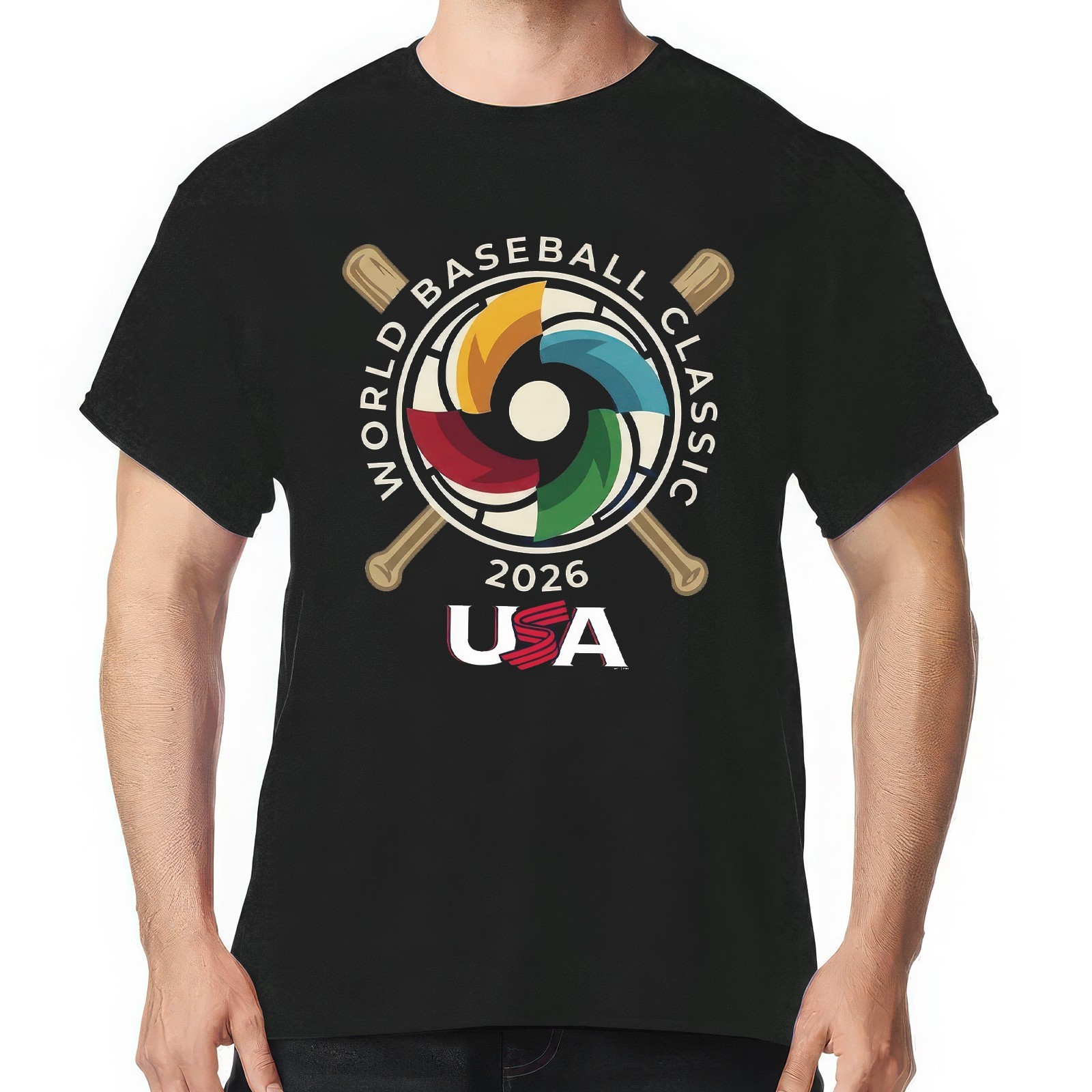 2026 World Baseball Classic USA Team T-Shirt Unisex Cotton Shirt Full Size S-5XL