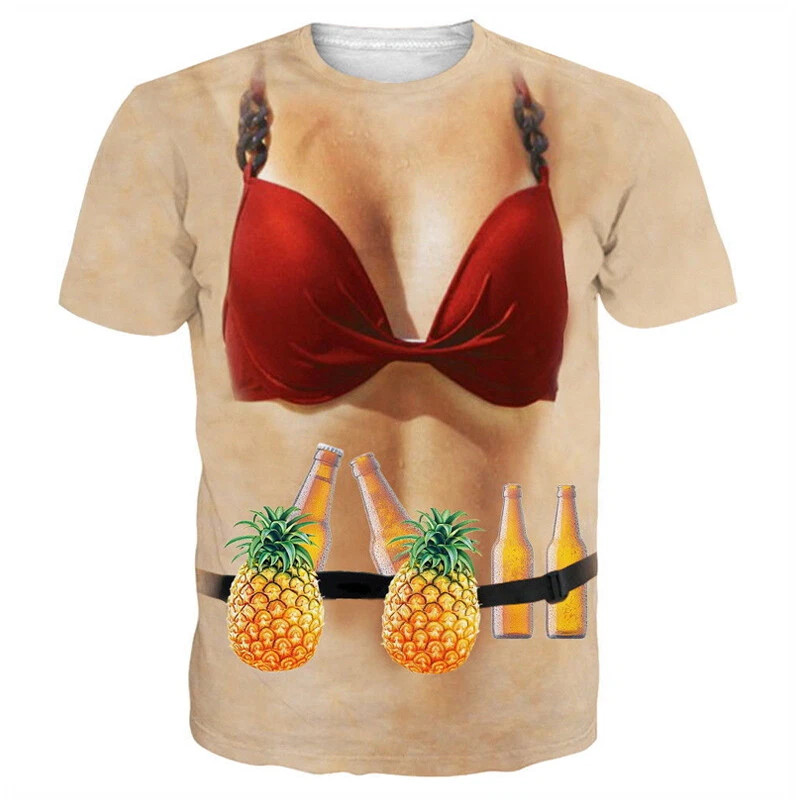 Funny Hawaiian T-shirt 3D Full Size S-5XL Short Sleeve