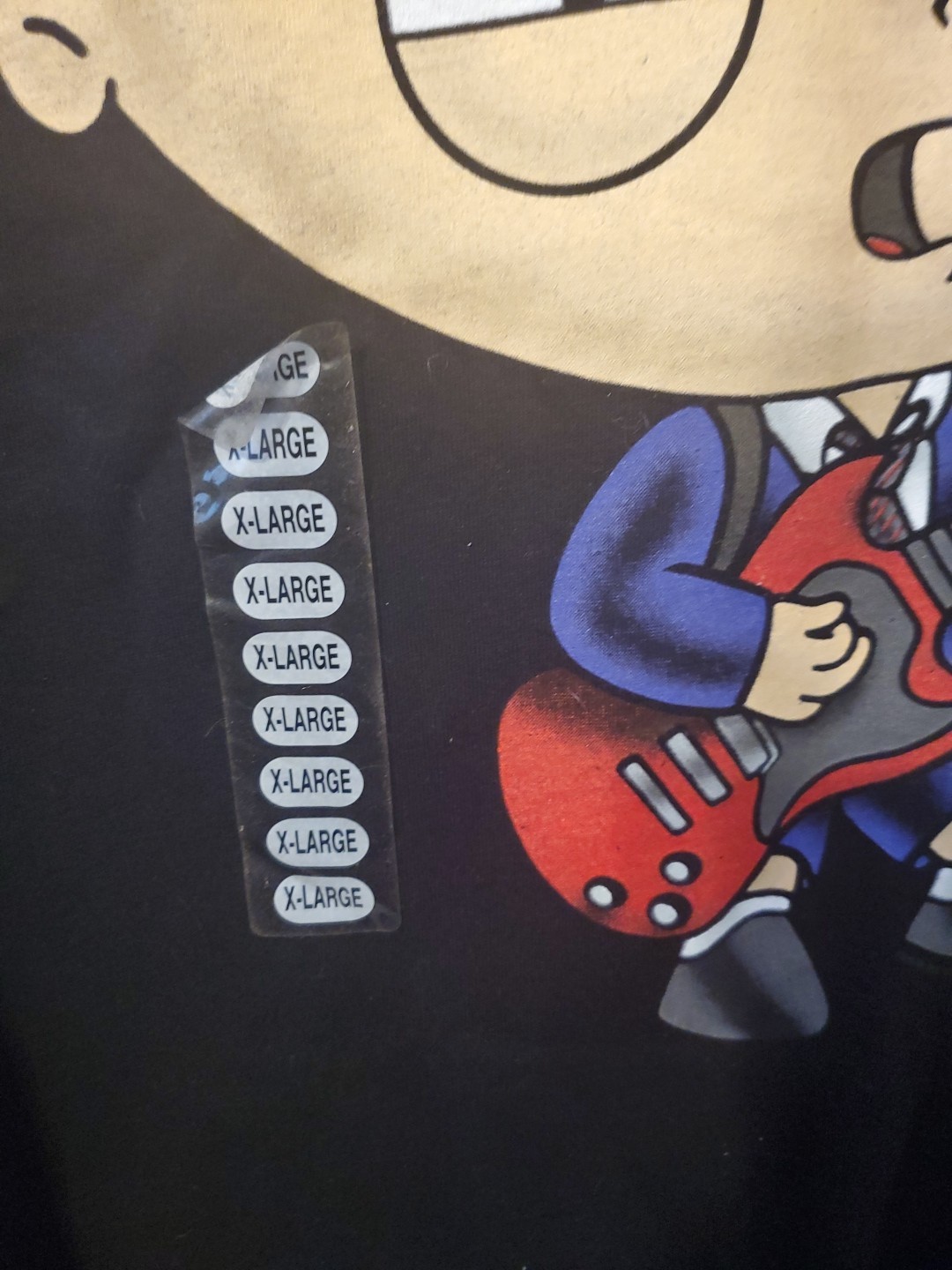 Devil Horned Rockn Stewie By Delta Pro Weight Men’s Black T-Shirt Size XL