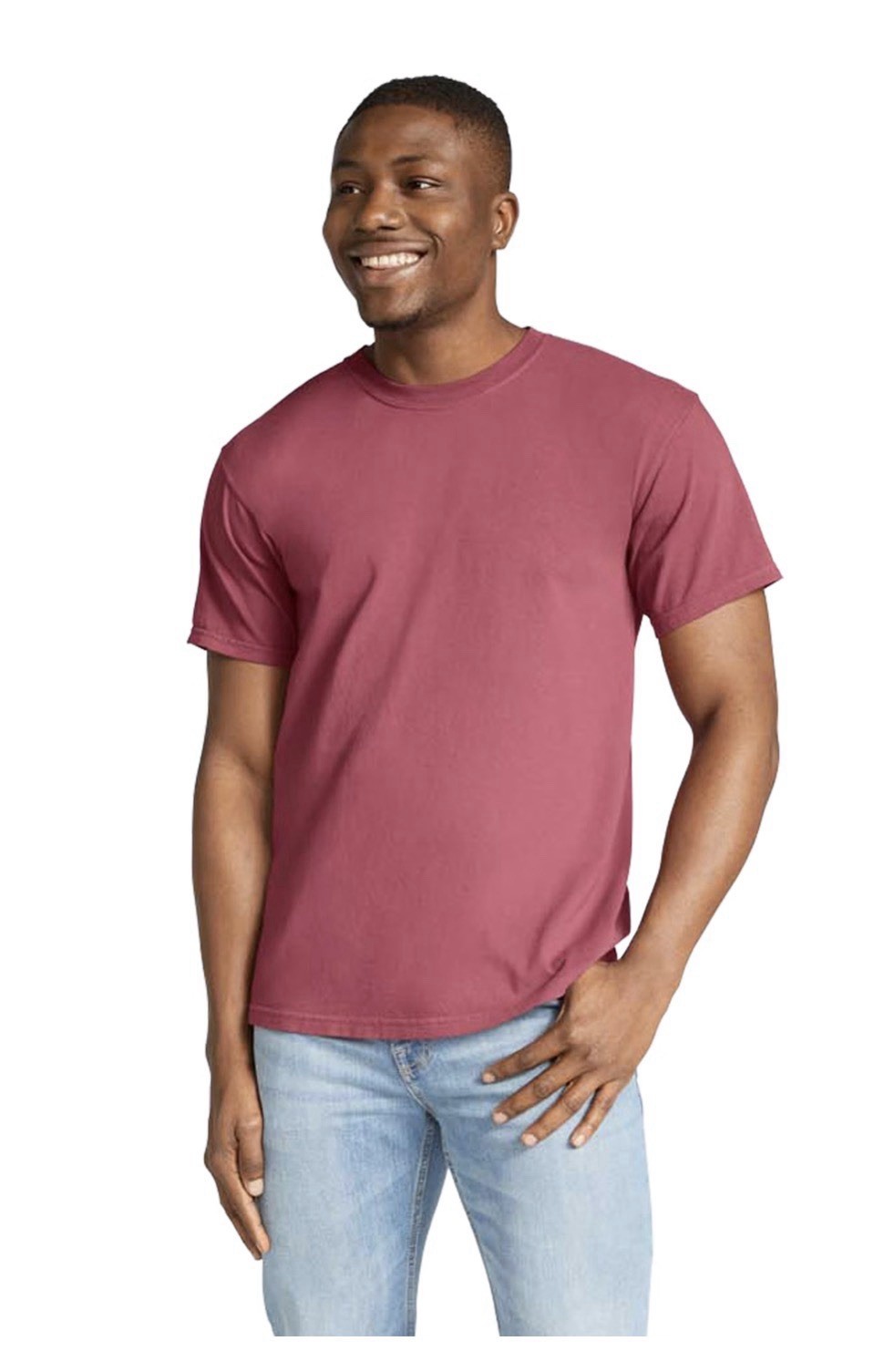 Comfort Colors 100% Cotton Garment-Dyed Heavyweight T-Shirt 1717 Crimson S-Large
