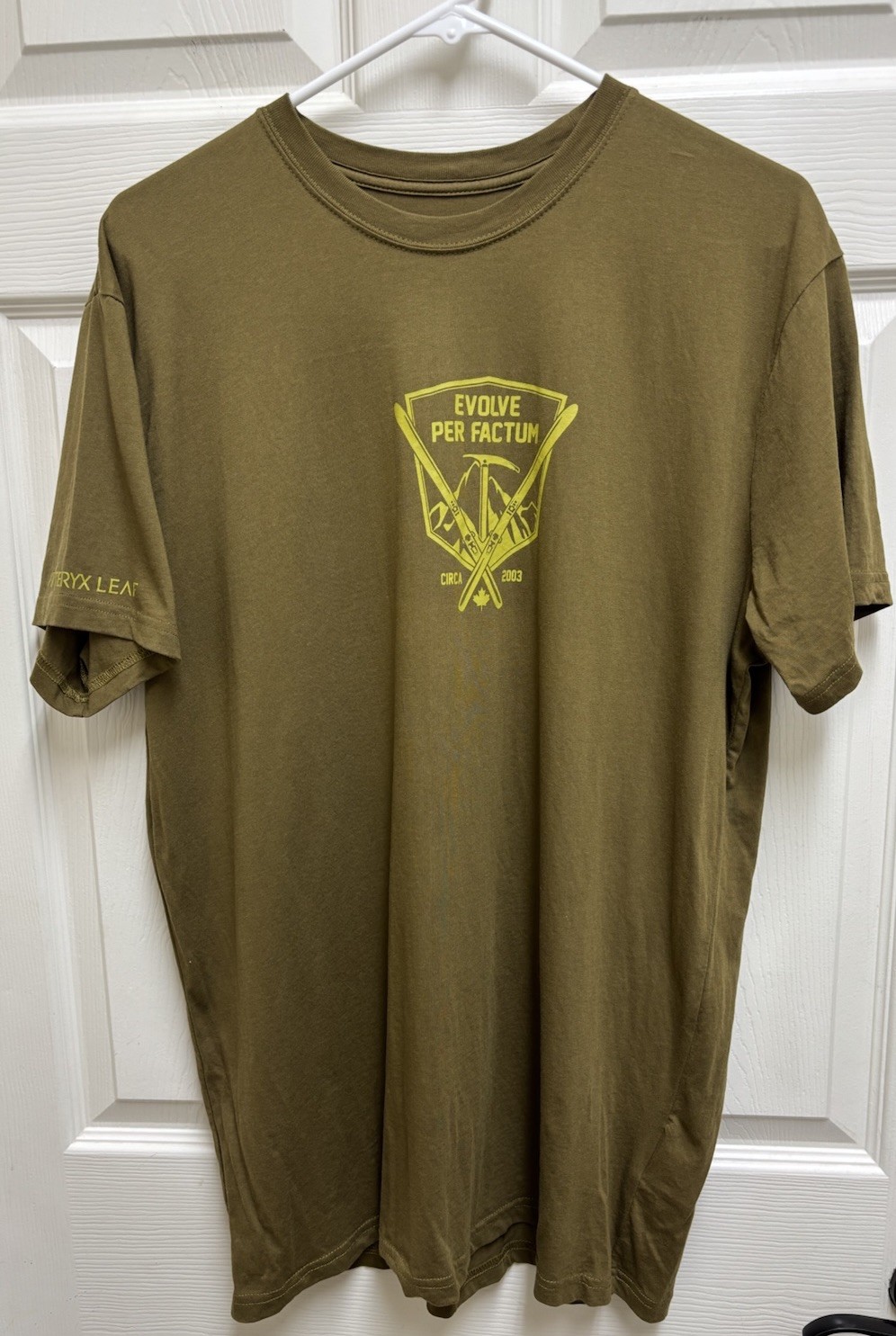Arc’teryx Leaf Mens XL Extra Large T Shirt Evolve Per Factum ‘EPF2’ Ranger Green