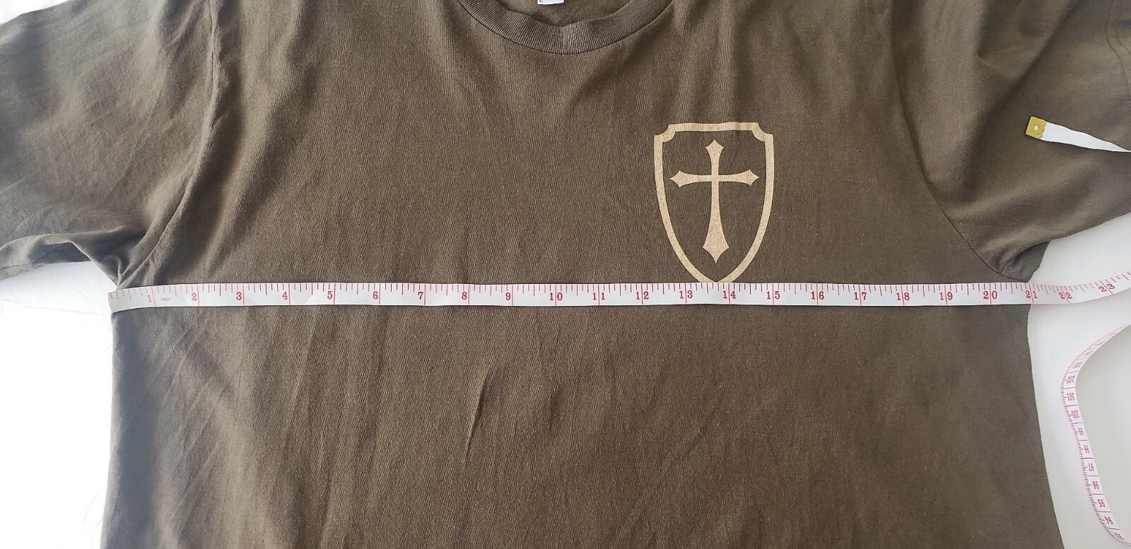 American Apparel Men’s Brown Religious Graphic Short Sleeve T-shirt Size Large