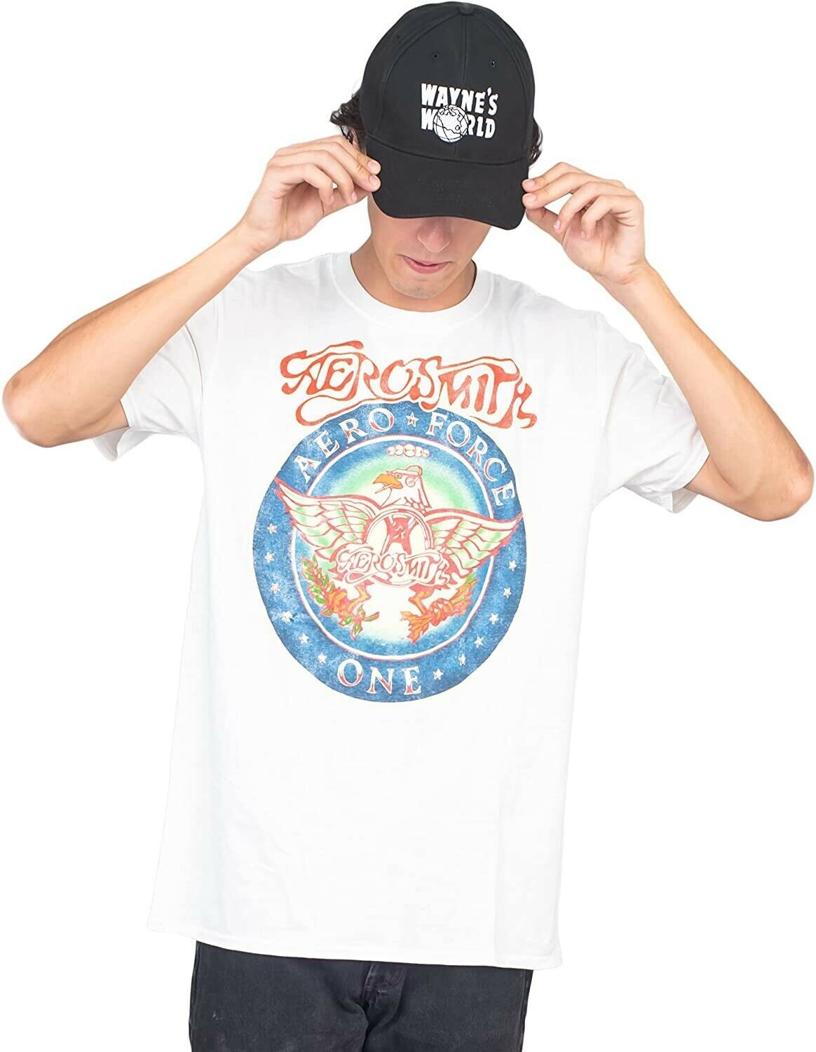 Unisex SNL Wayne’s World Aerosmith Band Logo Halloween Cosplay Costume Set