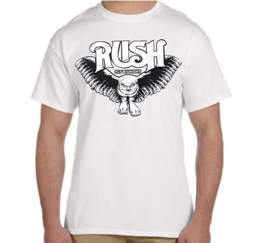 Rush Fly By Night Rock Band Men’s T Shirt (Multiple Colors)