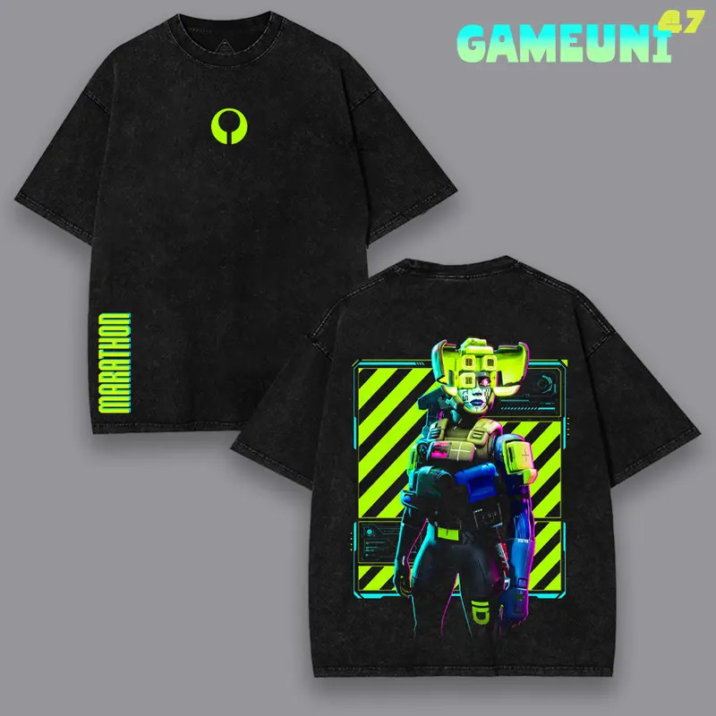 Cyberpunk Recon Marathon Sci-fi Game Double-side Graphic Tee Streetwear T-Shirt