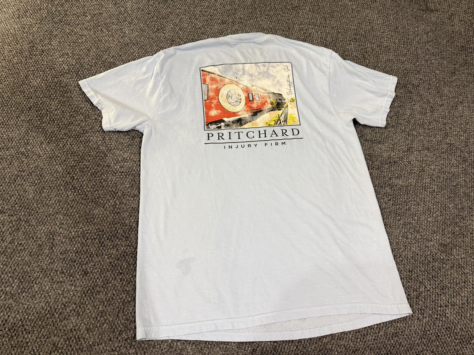 Comfort Colors Shirt Mens XL Blue Pritchard Injury Firm Graphic Train T-Shirt