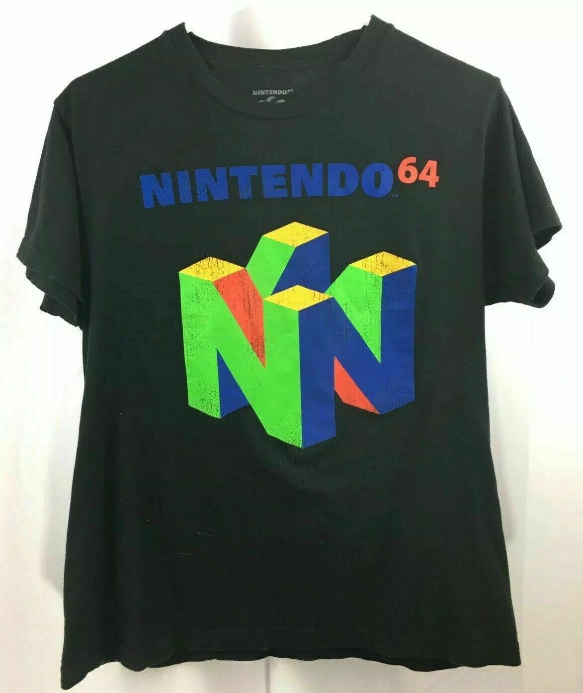 Nintendo 64 Graphic Mens Graphic Tshirt Black Medium Gaming