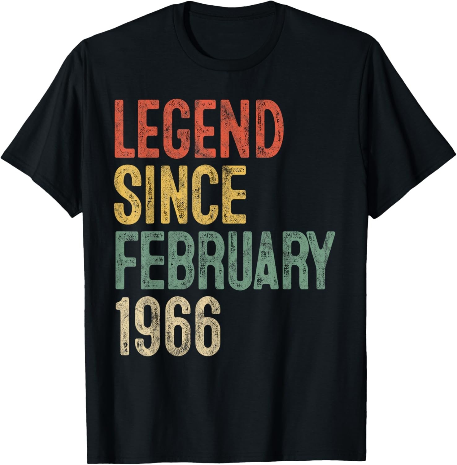 Legend February 1966 60th Birthday Men Women 60 Year Old Gift Unisex T-Shirt