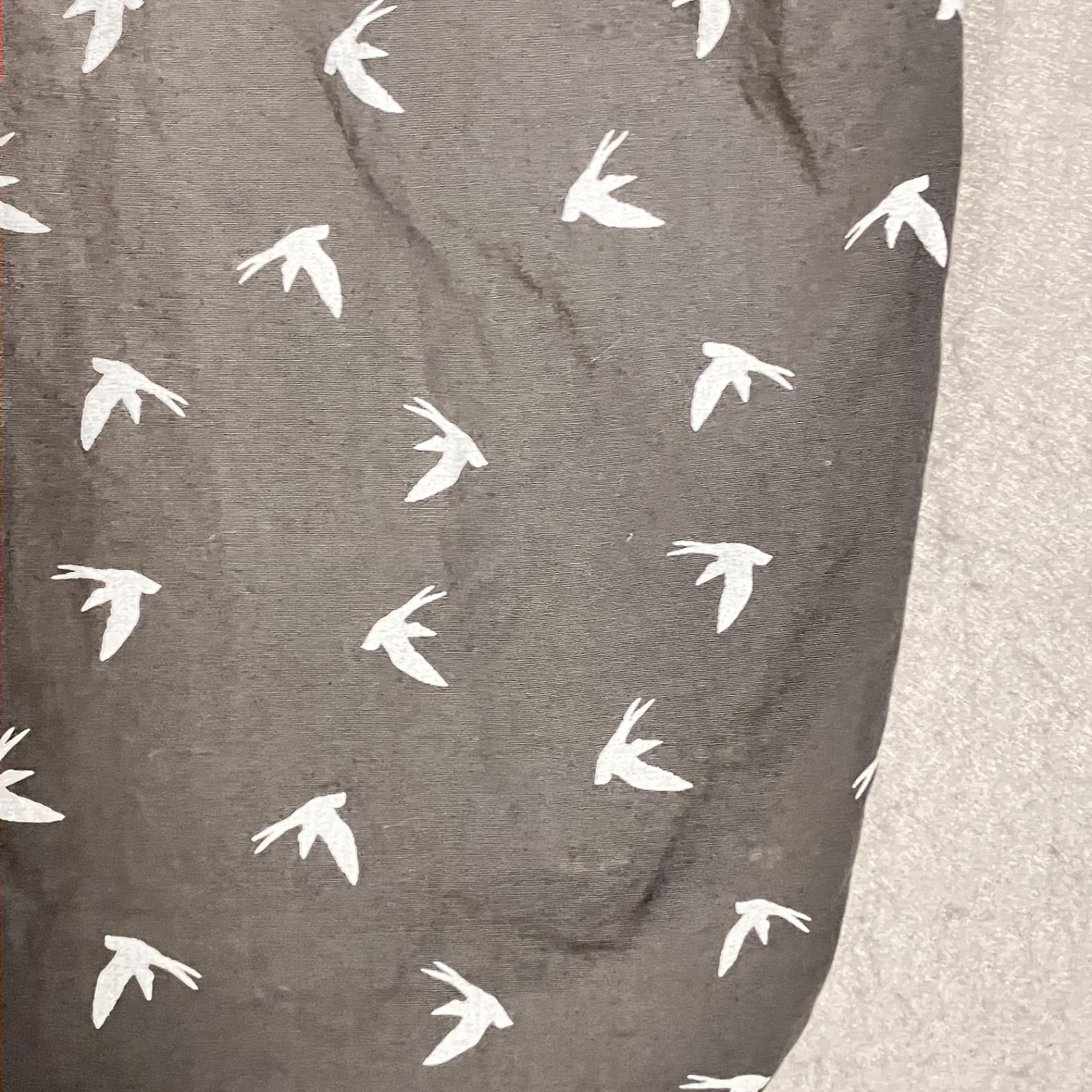 Denim & Rivets Mens Large Gray Button Up Short Sleeve With Birds Flying #2713