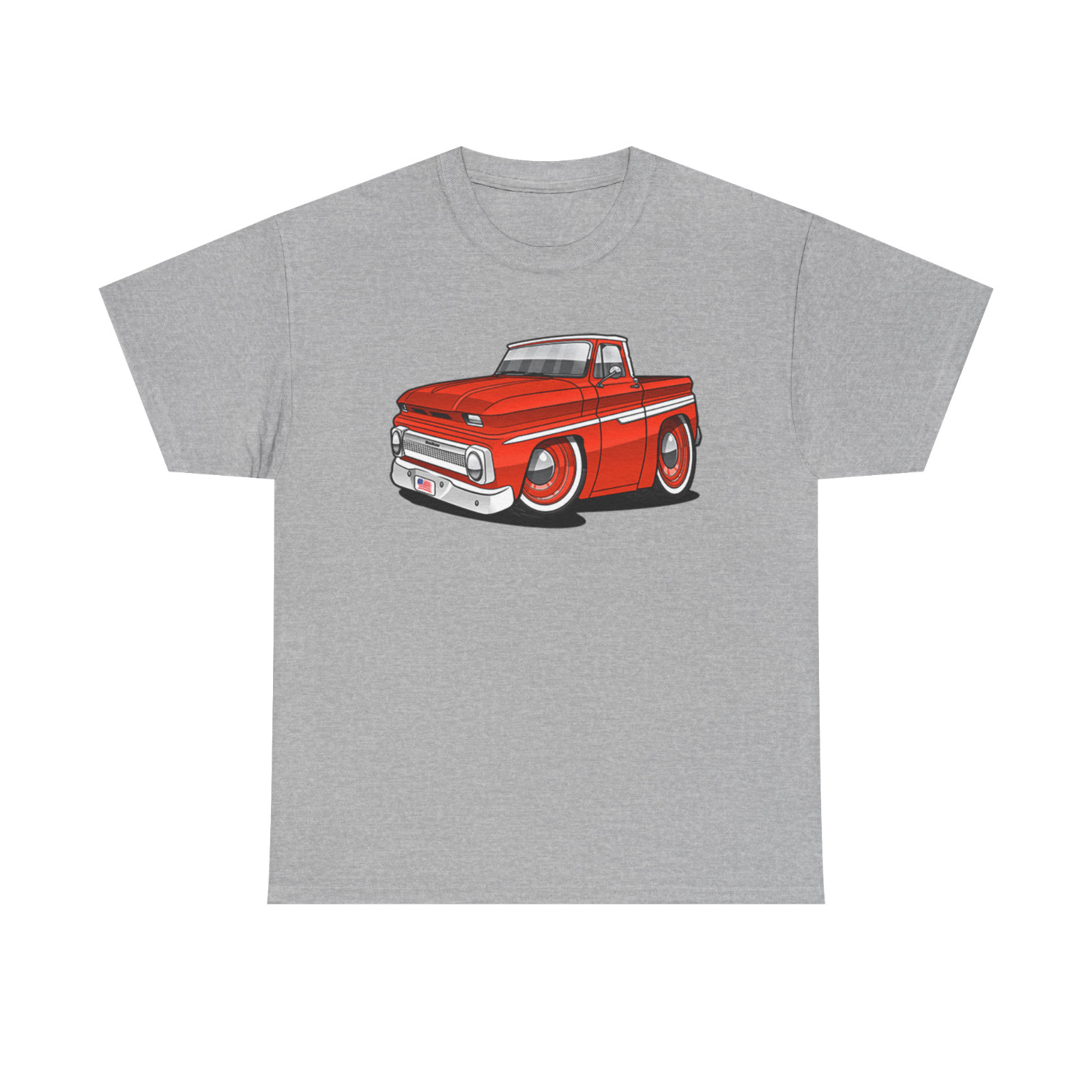DigiRods Chevy C10 Truck 1964 Vintage Model Colors Cartoon Car Gray T Shirt