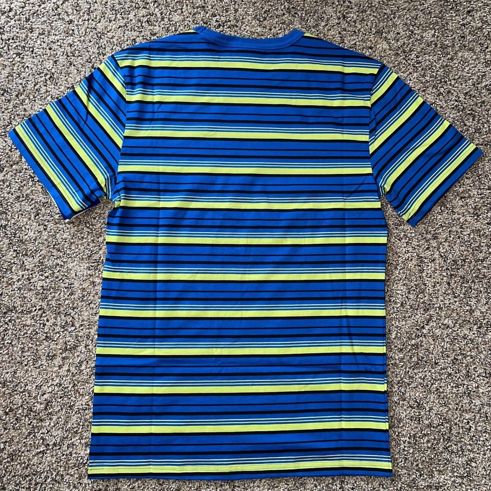 Champion Classic Tailored Stripe Short Sleeve T-Shirt Blue Green Black Men’s NWT