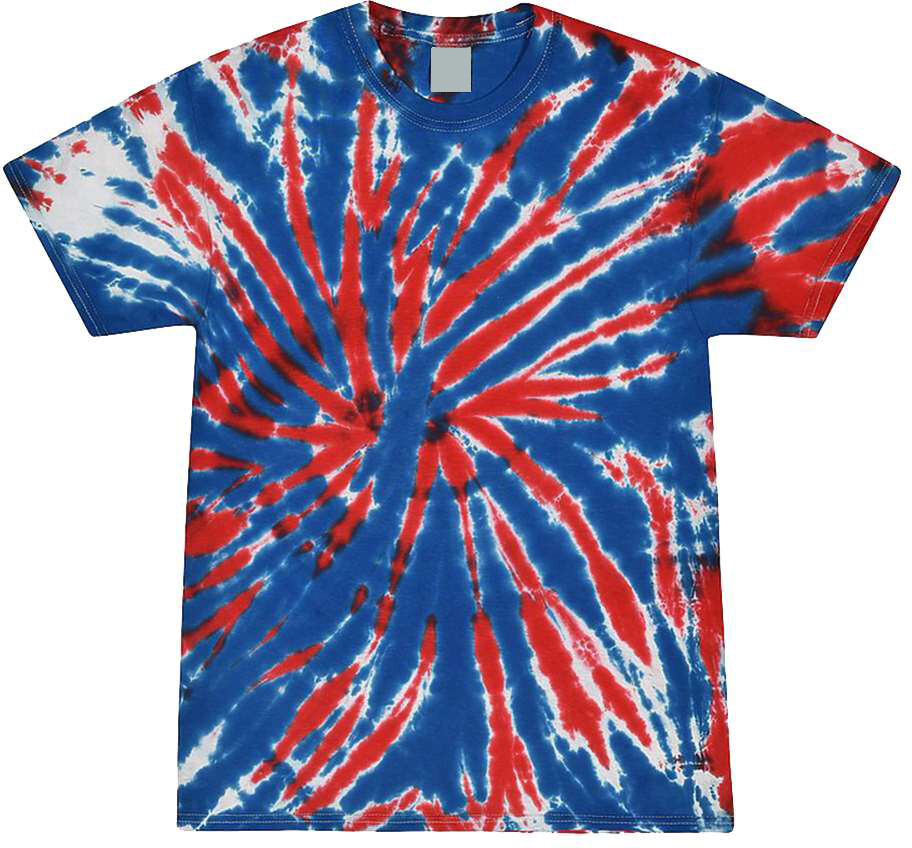 Mens USA TIE DYE T-Shirt Flag Patriotic Independence Red White Blue Tye Die Tee