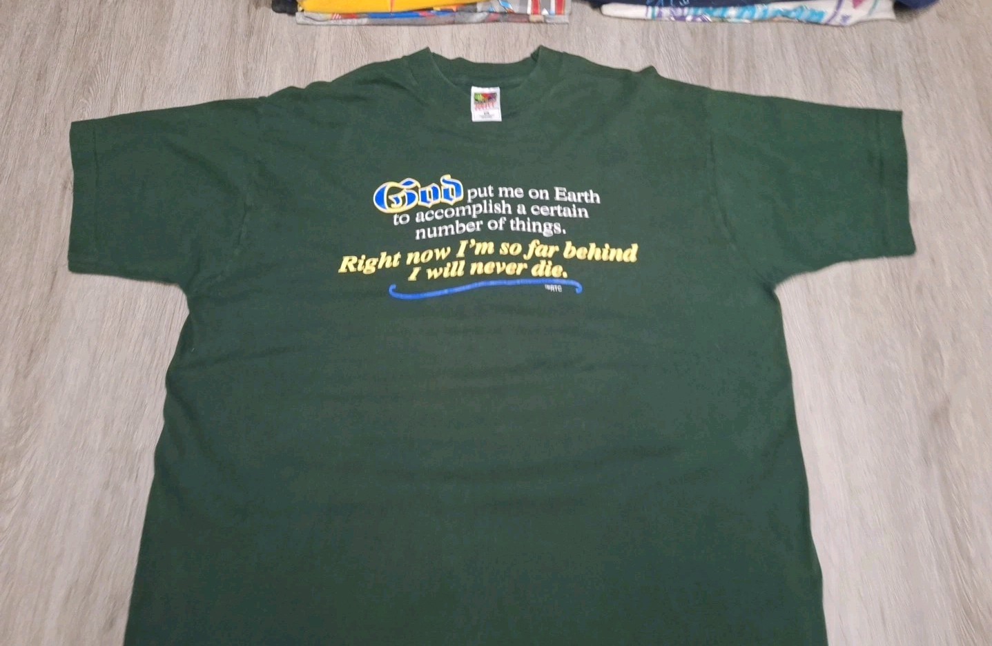 Vintage 90s GOD Put Me On Earth Church T-shirt XL Jesus Iconic Single Stitch