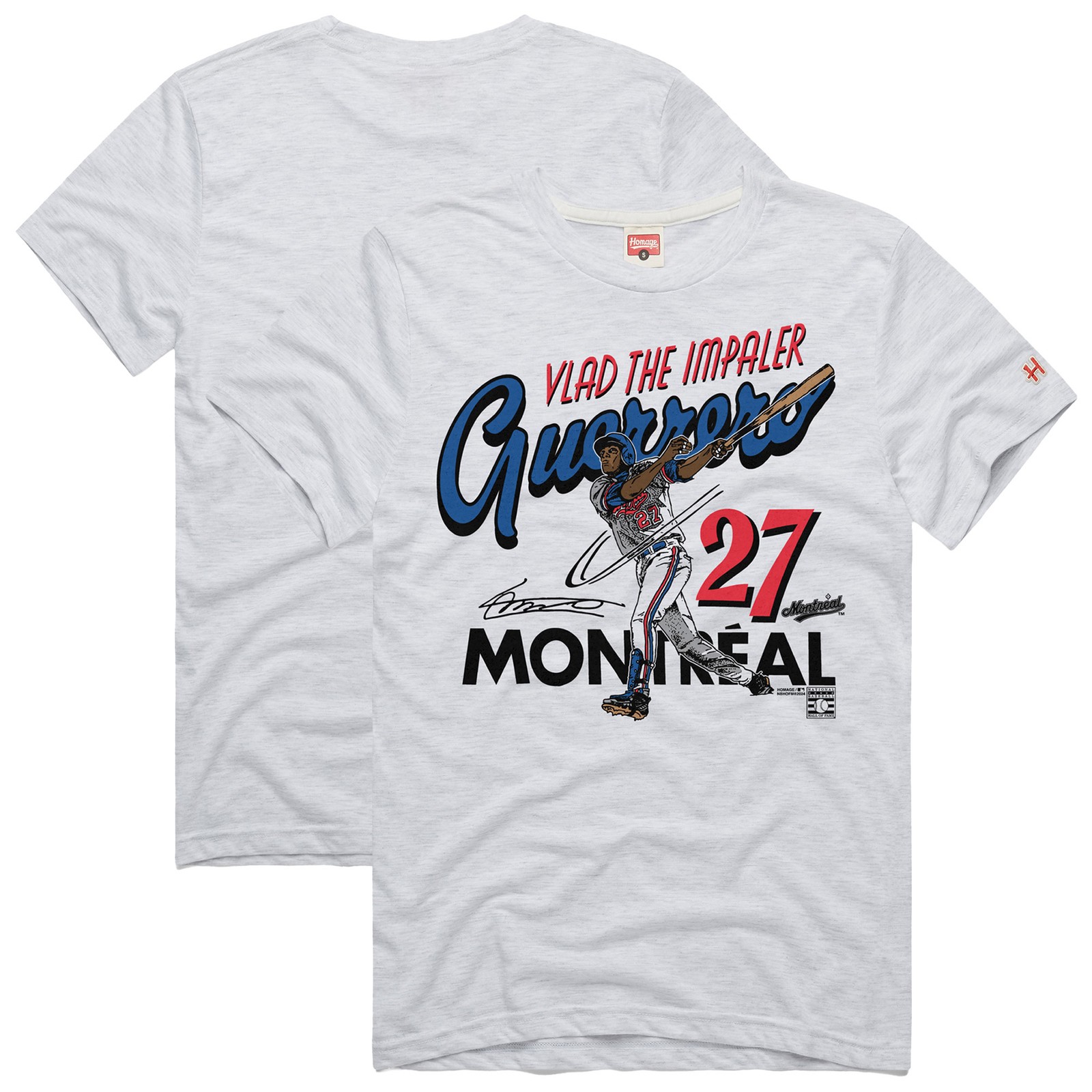 Men’s Homage Vladimir Guerrero Ash Montreal Expos Graphic Player Tri-Blend