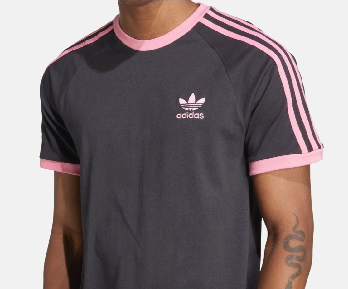 NEW MENS ADIDAS ORIGINALS 3-STRIPES CALIFORNIA TREFOIL SHIRT ~SIZE 2XL KA56 PINK
