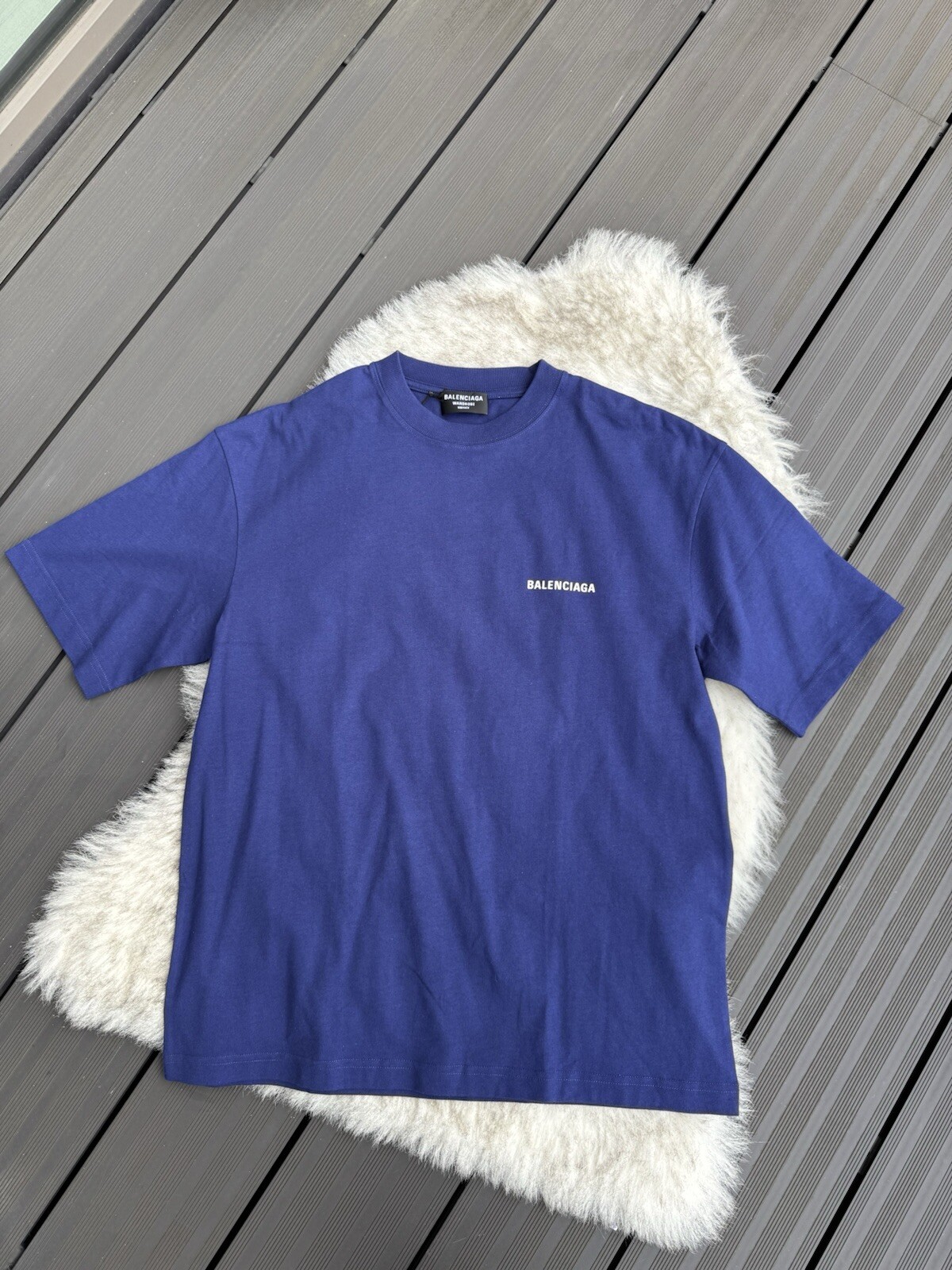 Balenciaga Logo Tshirt Marine Blue | Size XS / XSmall | Normal fit RRP £550