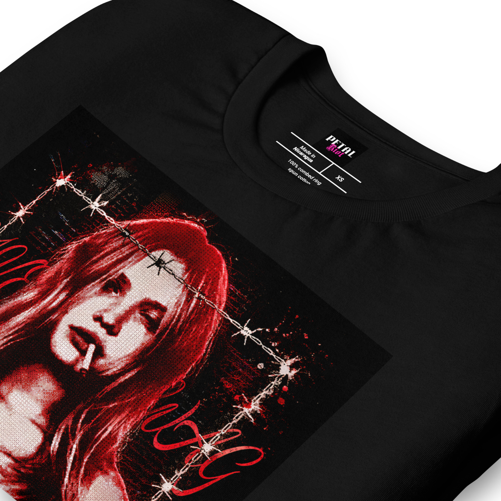 Vintage Grunge Portrait Graphic T-Shirt Gothic Aesthetic Unisex Black Tee M-XL