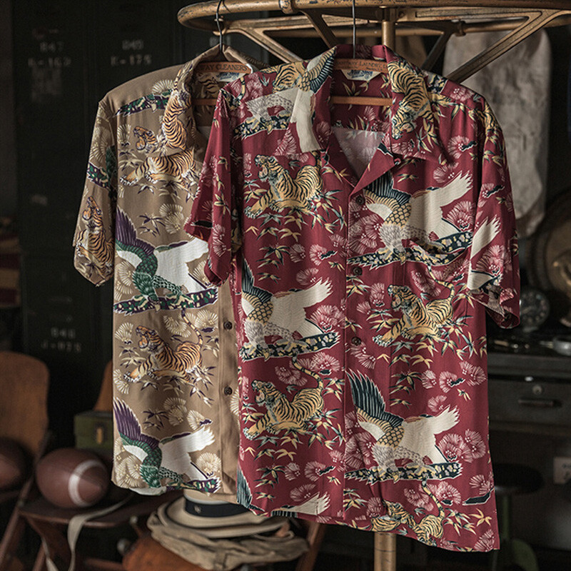 NON STOCK Japanese Camp Shirt Old Fashion Summer Men’s Short Sleeve Shirts