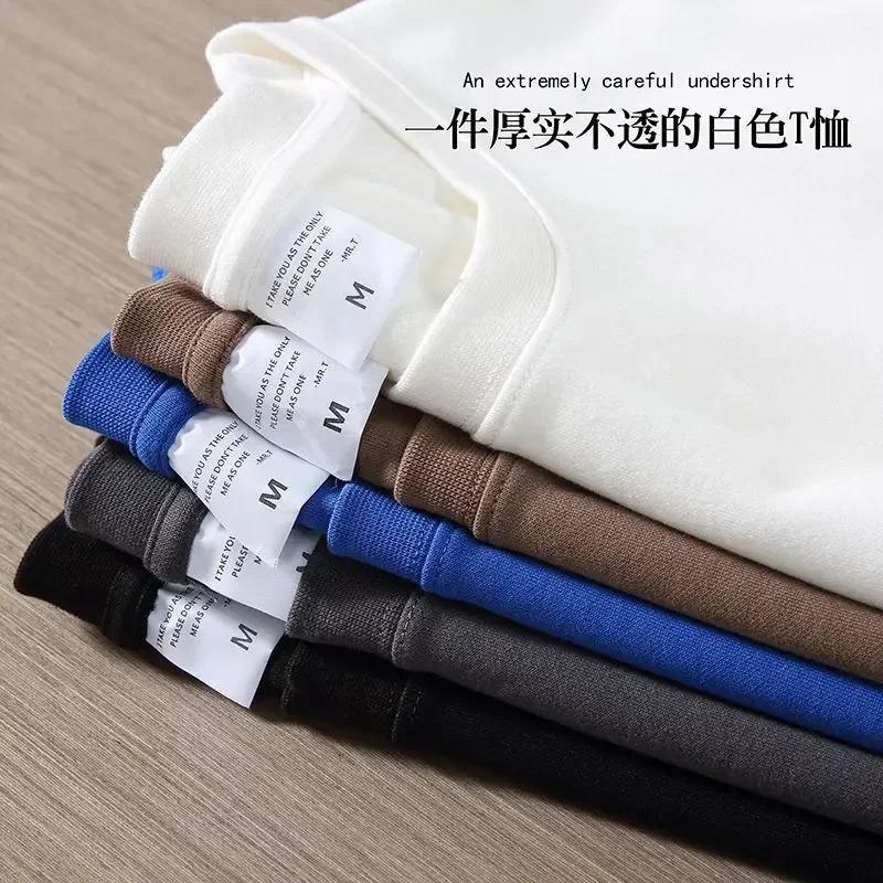 Men’s Premium 500gsm Heavyweight Cotton Tee Thick Crew Neck Short Sleeve Tshirt