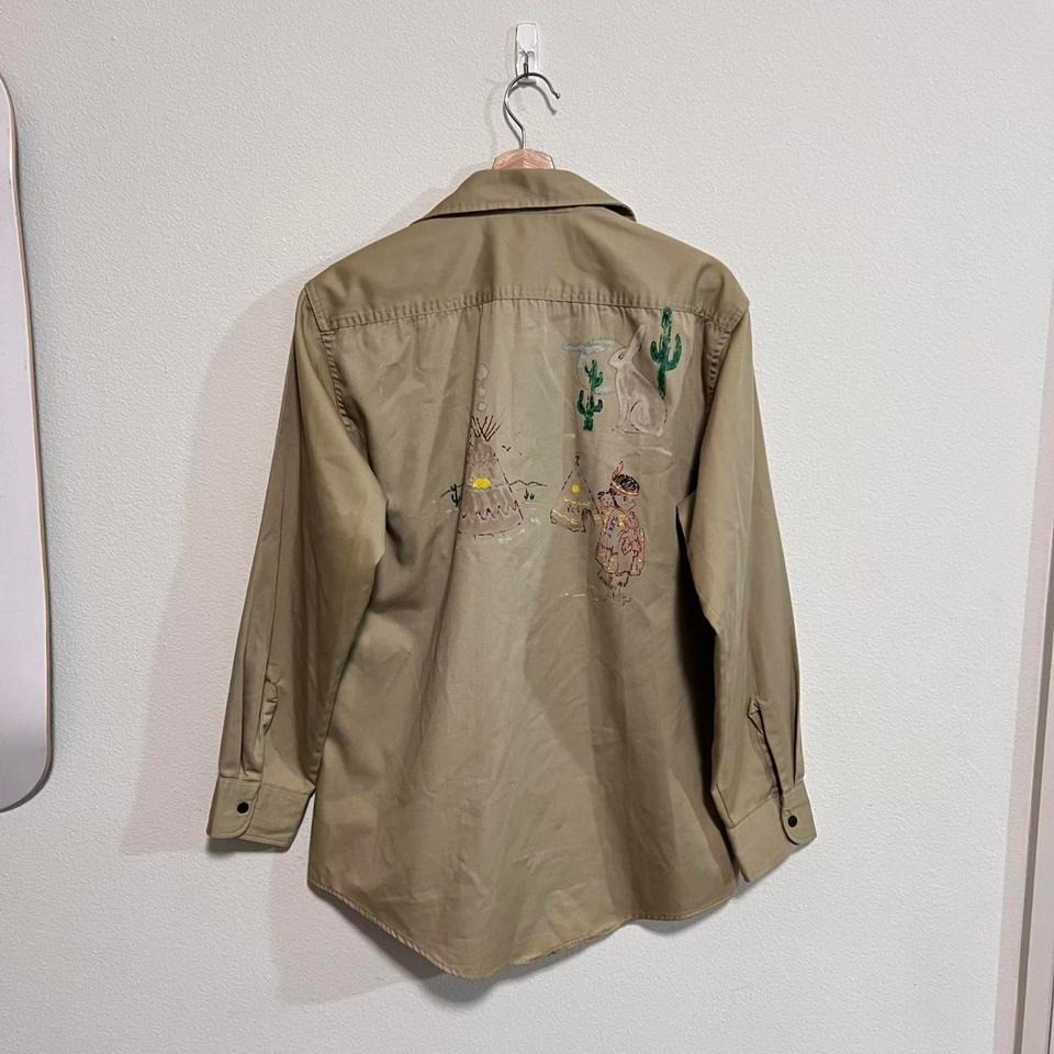Vintage Western Hand Painted Button Up Shirt 70s True Vintage Native Size Large