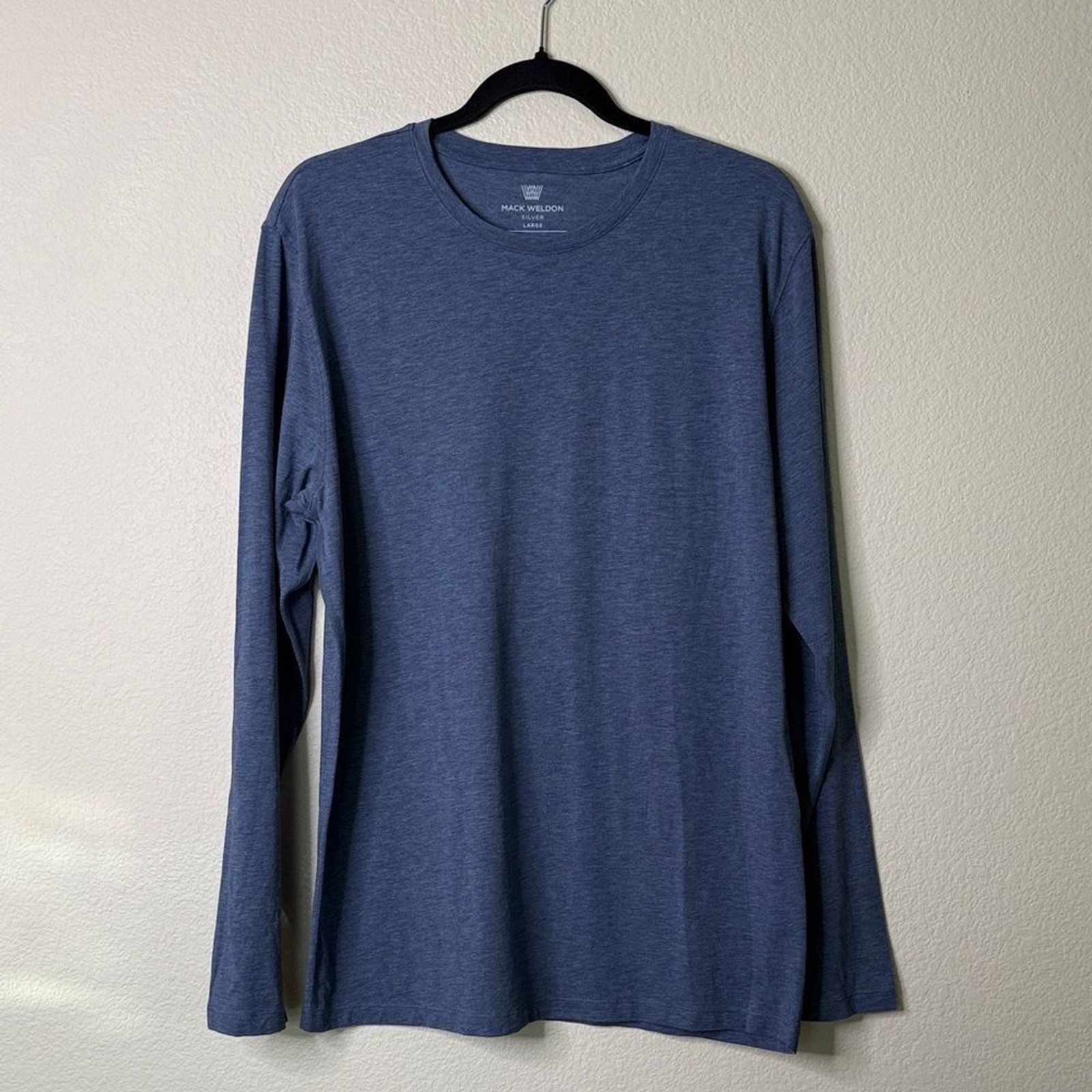 Mack Weldon Silver long sleeve T-shirt large blue EUC