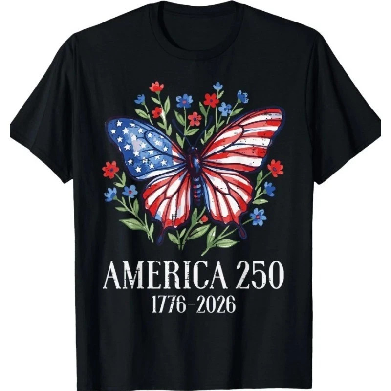 USA Flag 250th Anniversary 1776-2026 4th of July Patriotic T-Shirt