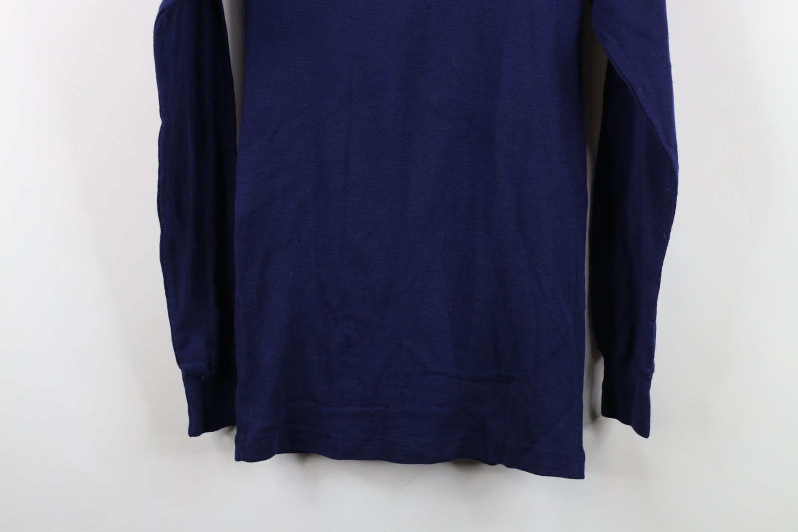 Vtg 90s Streetwear Mens Medium Blank Thermal Ribbed Knit Long Sleeve T-Shirt USA