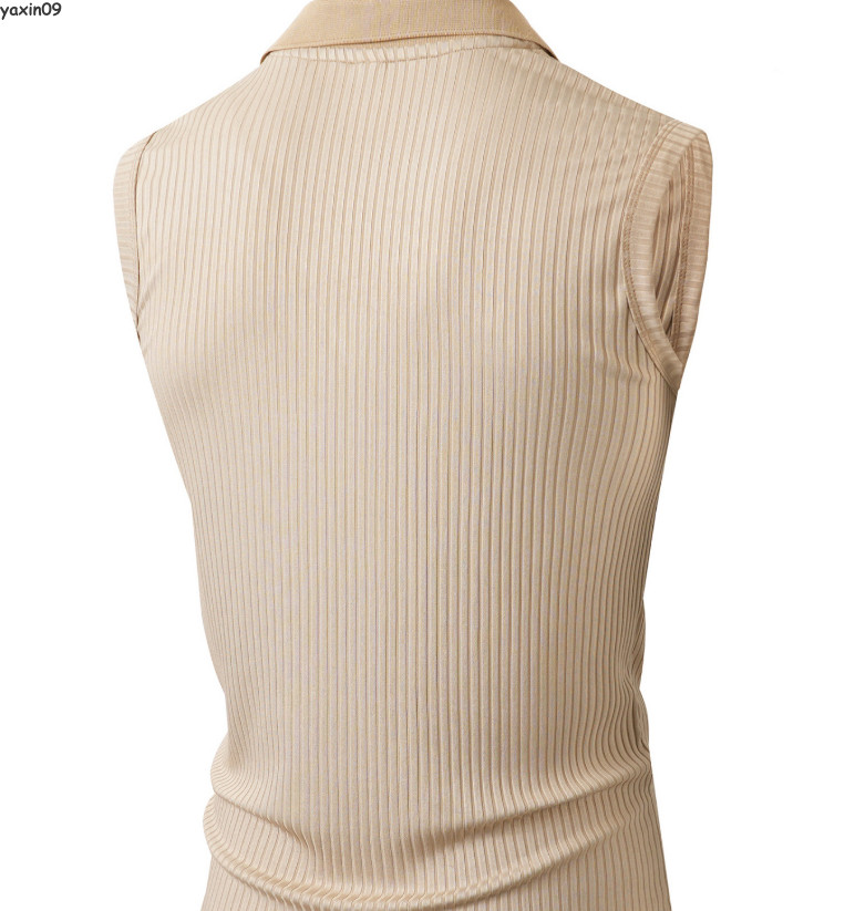 Summer Mens T-shirts V-neck Sleeveless Tops Outdoor Casual Beach Shirts Fashion