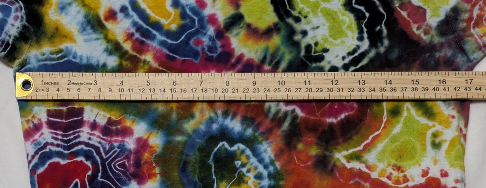 Handmade Tie Dye Multicolor Rainbow Geode Pattern Small Shirt 17″ W X 26.5″ L