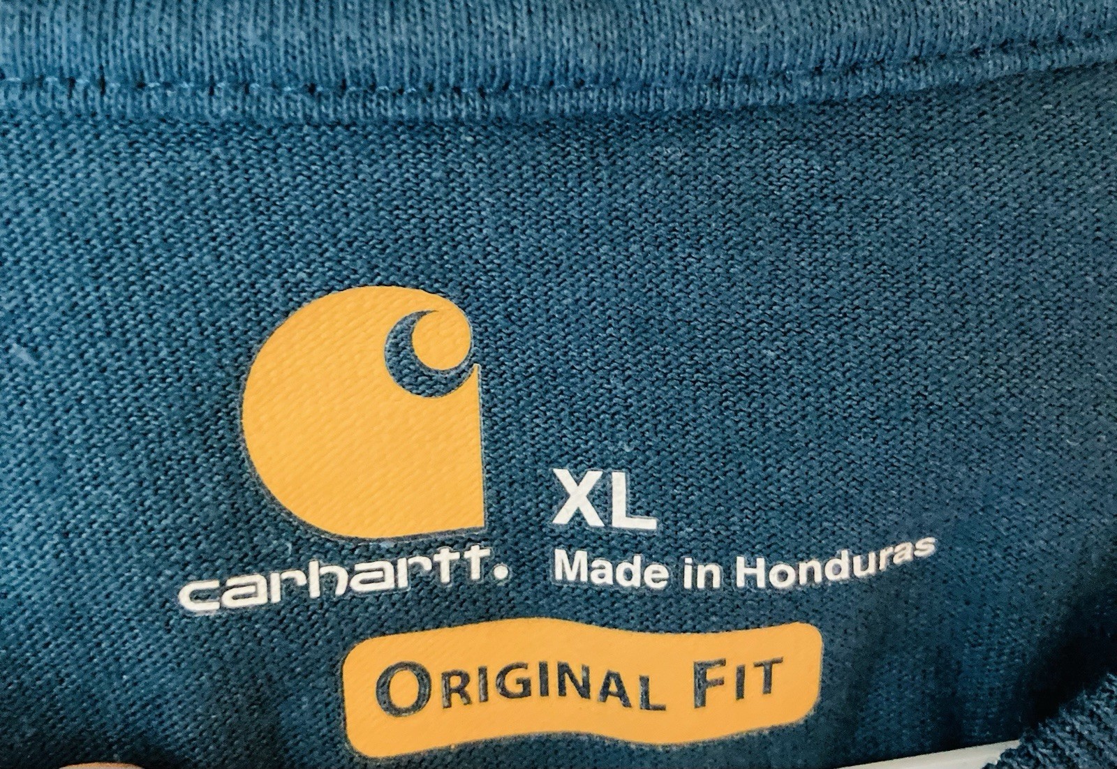 Carhartt Men’s XL Original Fit Pocket T Shirt Dark Teal Heavyweight