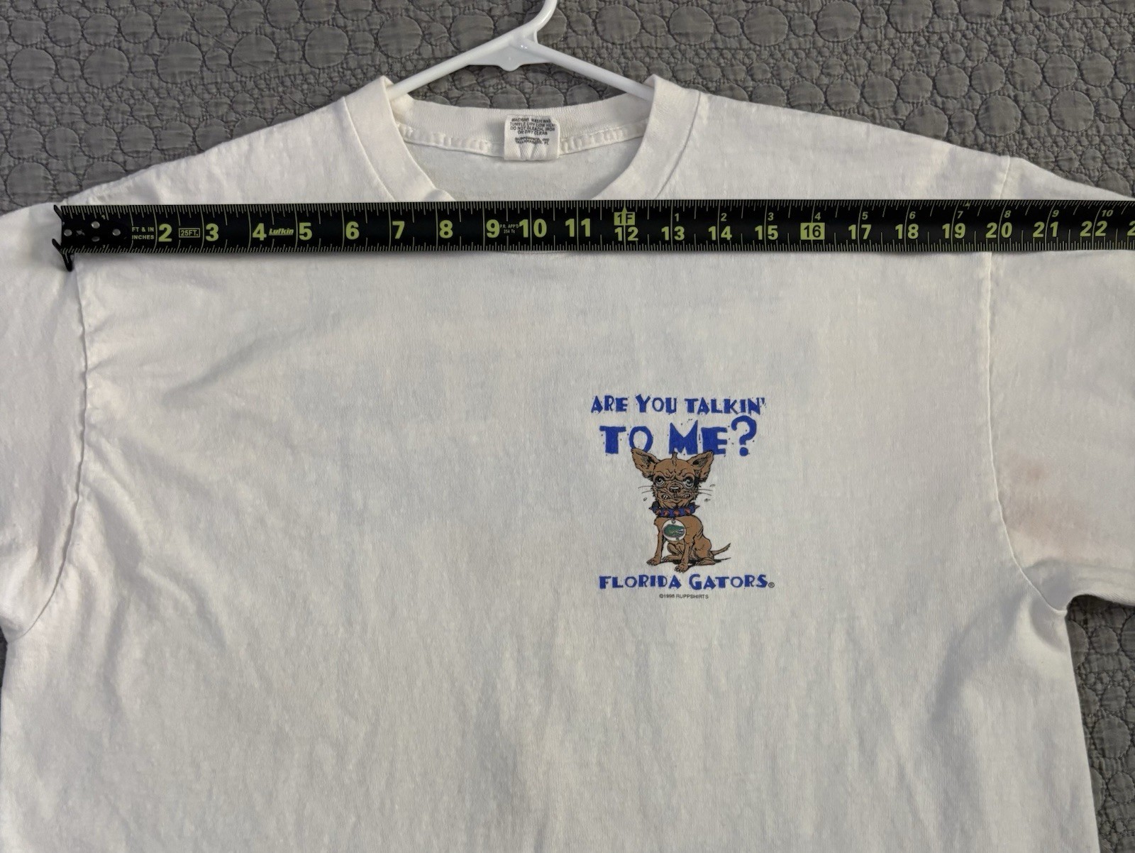 Vtg Florida Gators 1998 Single Stitch XL Ruppshirts USA Graphic Tee Dog Angry
