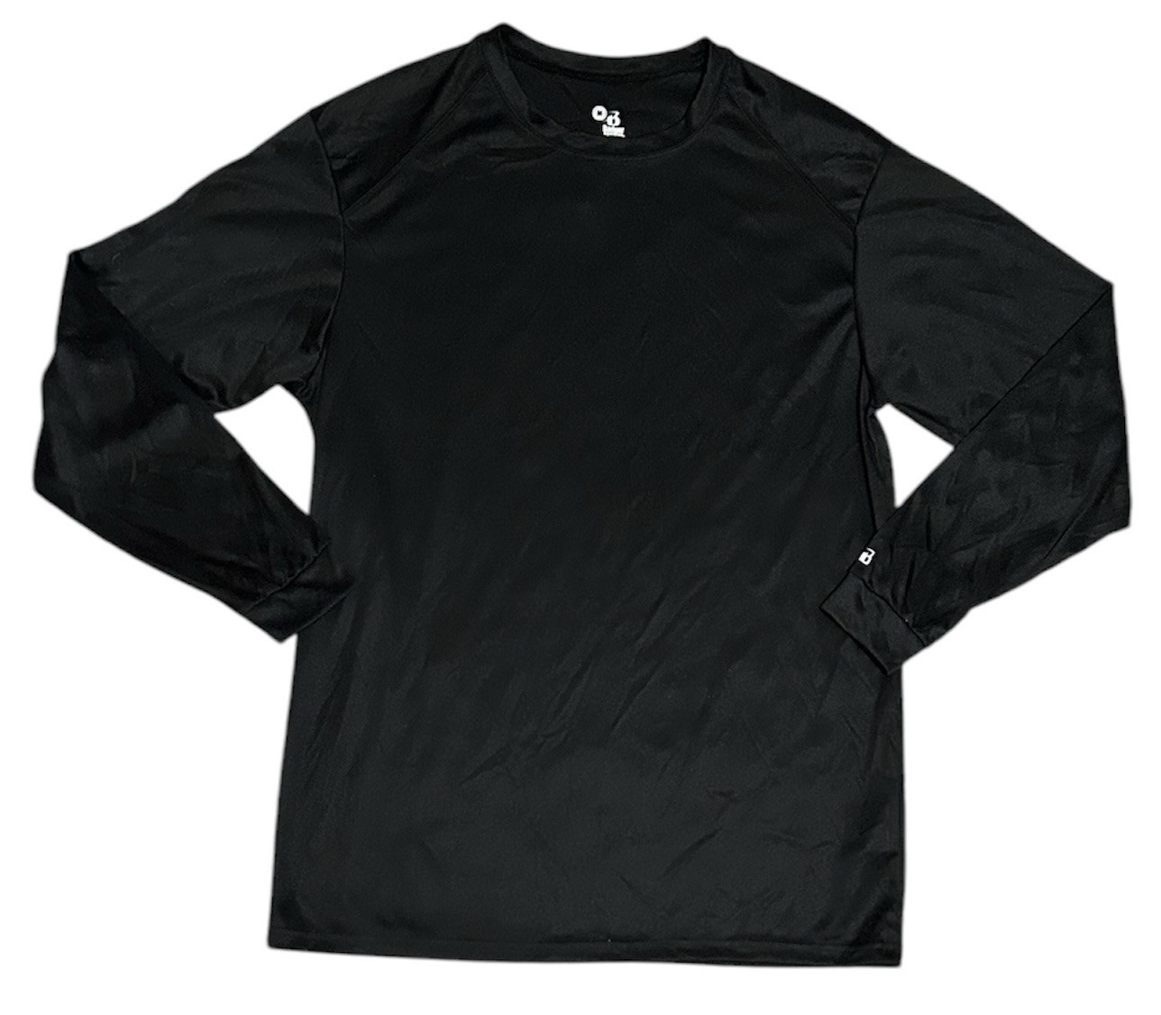 Badger Sport Men’s Size Medium Shirt Black Long Sleeve Moisture Wicking