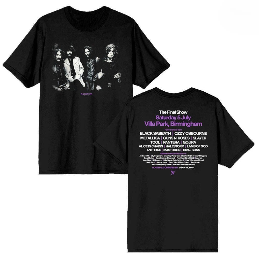 Black Sabbath Back To The Beginning 2025 Tour Final Show Cotton T Shirt
