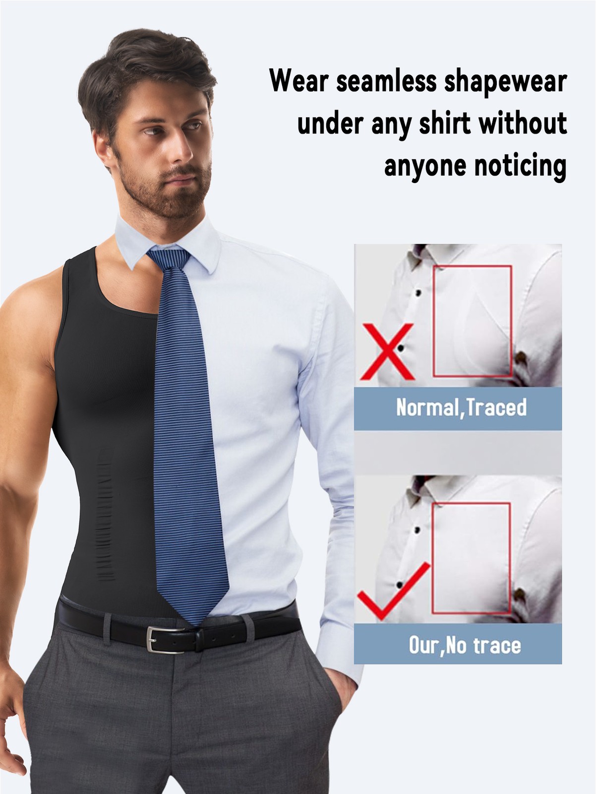 Men Slimming Body Shaper Compression Shirt Tummy Control Vest Fitness Tank Tops