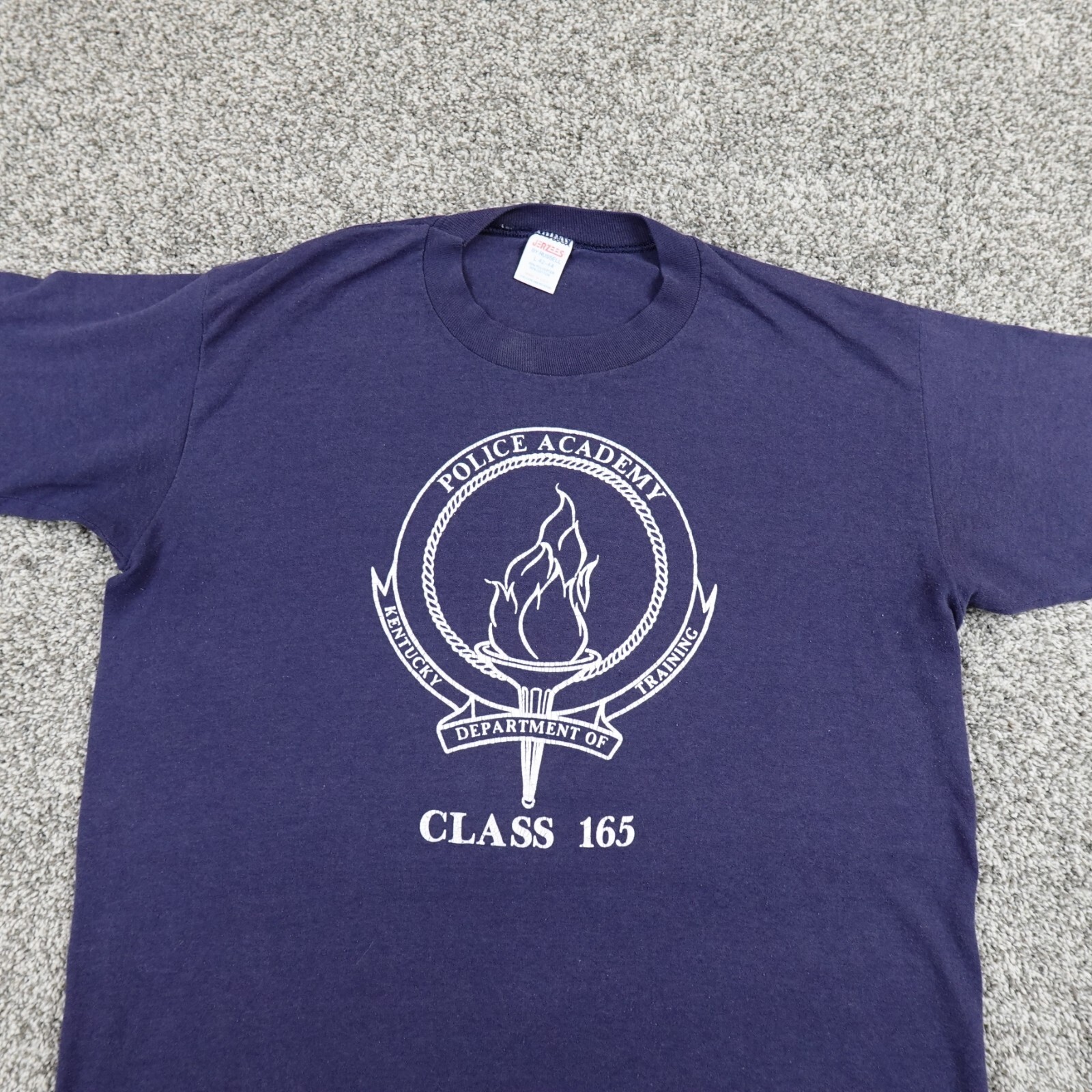 VTG Police Academy Shirt Mens L Blue Kentucky KY Law Enforcement Class 165 USA