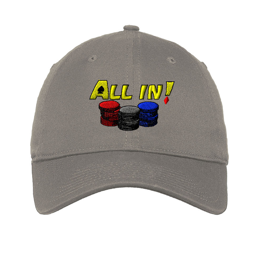 All In Poker Embroidered Soft Low Profile Hat