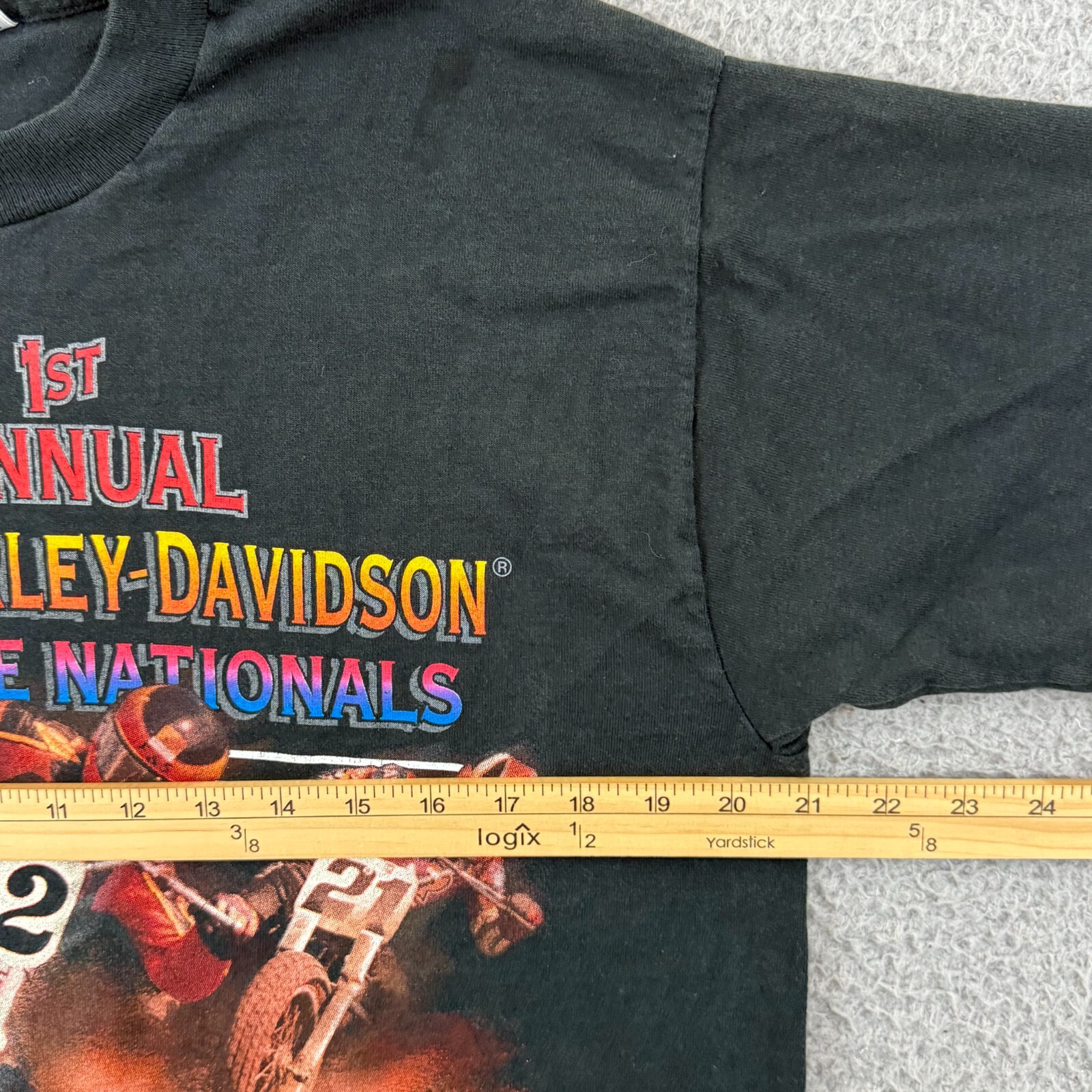 Vintage Eldora Speedway T-Shirt Mens L AMA Harley Davidson 90s Motorcycle Biker