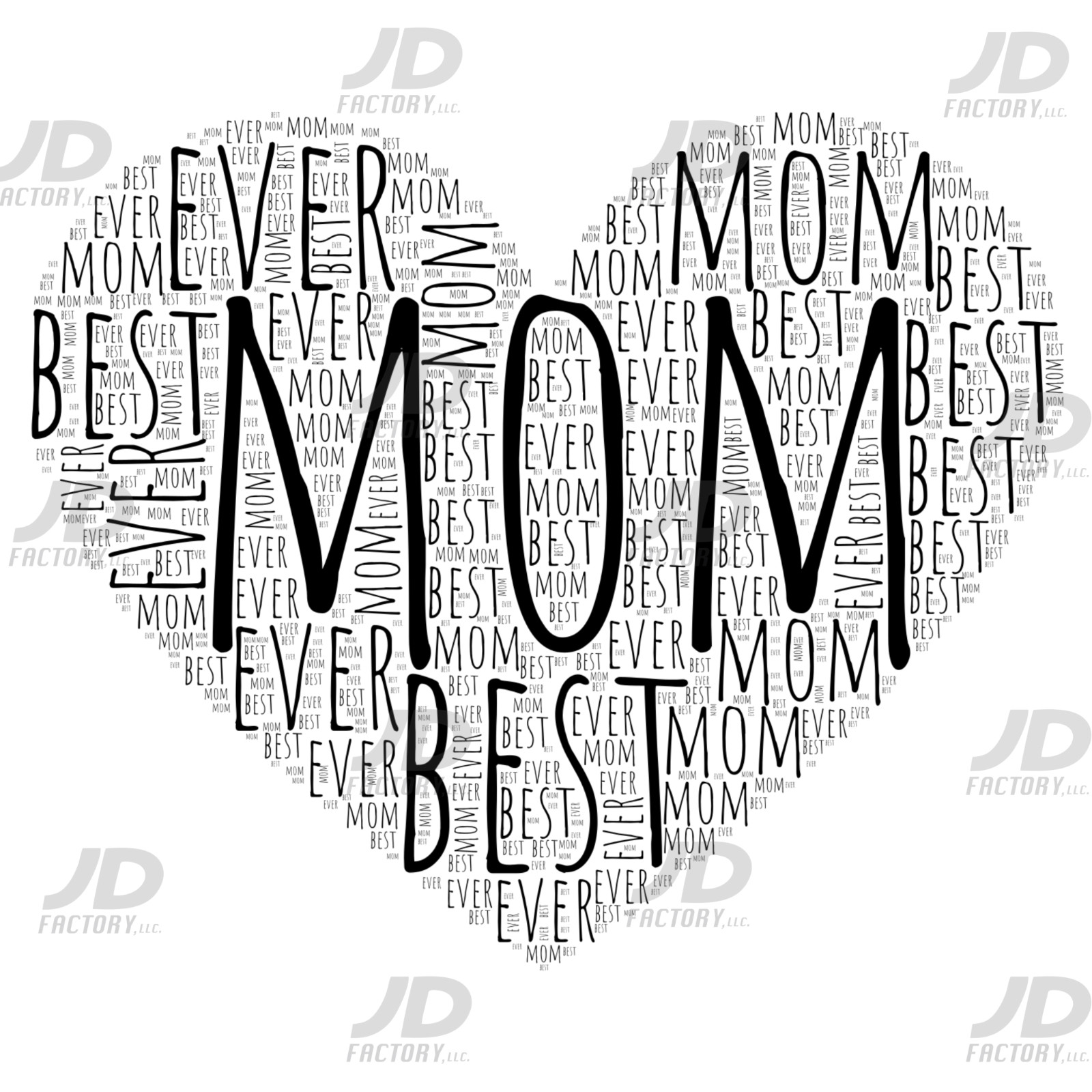 Women’s Best Mom Ever Heart! unisex T-shirt Cute Mother’s Day Gift Text Tee