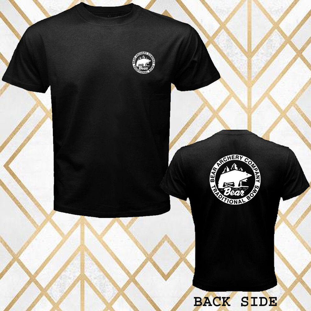 Bear Archery Company Logo Men’s Black T-Shirt Size S – 3XL