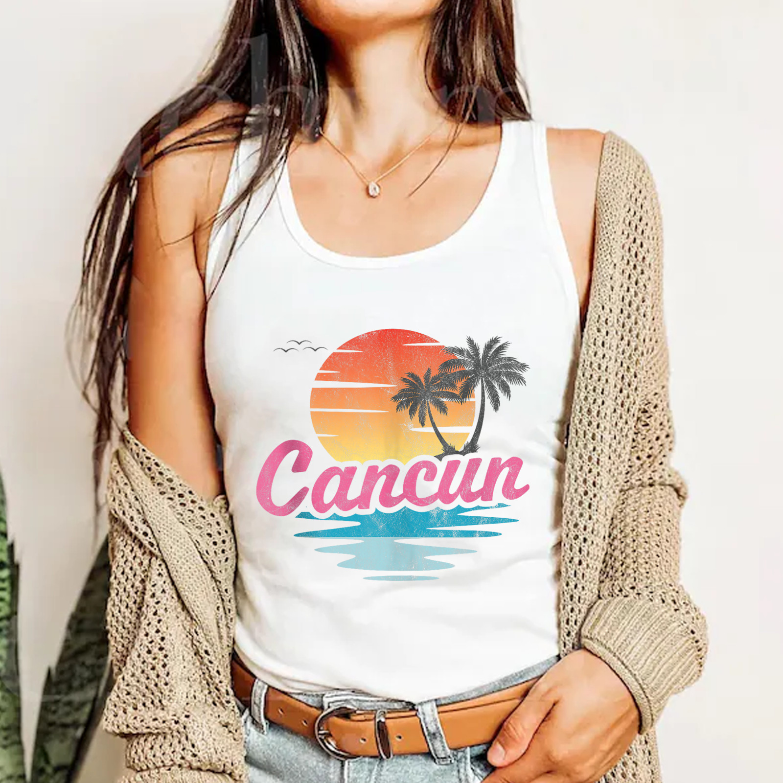 Cancun Summer Vacation Tank Top