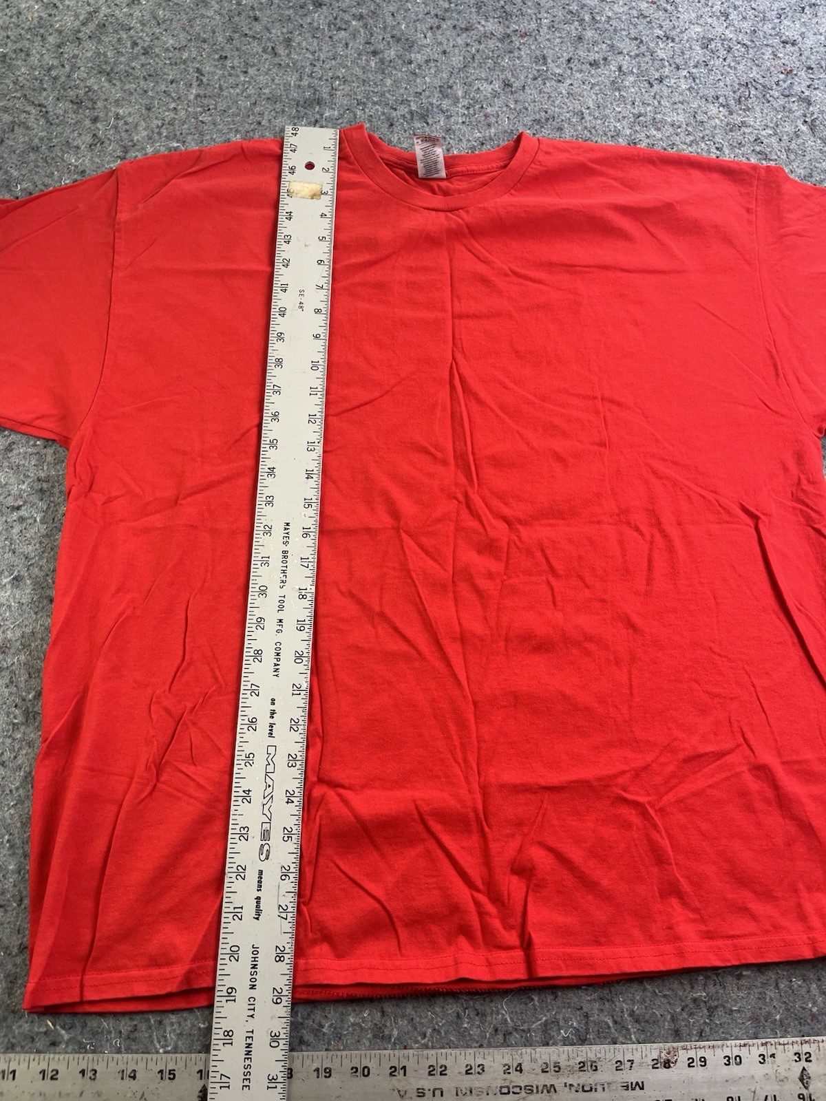 Gildan Security T Shirt Red 2XL Short Sleeve Back Print Work Uniform Tee