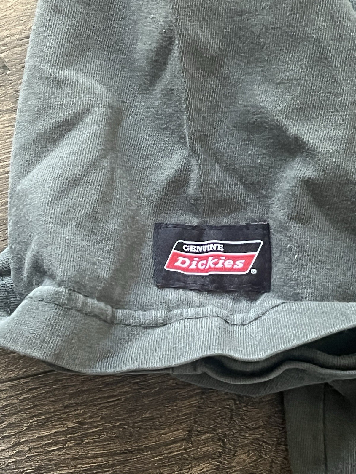 Dickies Men’s Green Cotton Knit Logo Pocket Crew Neck Short Sleeve T-Shirt